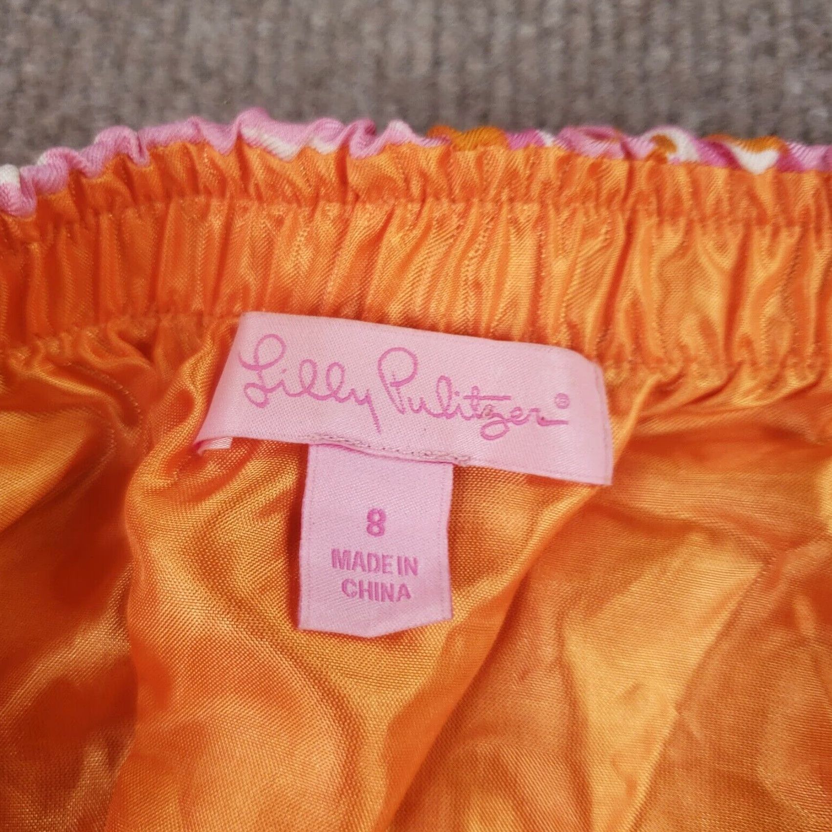 Lilly Pulitzer Lilly Pulitzer Fan Dance Tiernan Dress Womens Size 8 Orange Pink Silk Ruffle Size M / US 6-8 / IT 42-44 - 6 Thumbnail