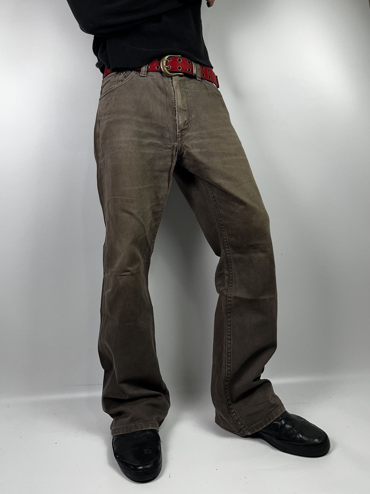 Levi's Levis Flare 517 brown jeans pant faded style Size US 34 / EU 50 - 18 Thumbnail
