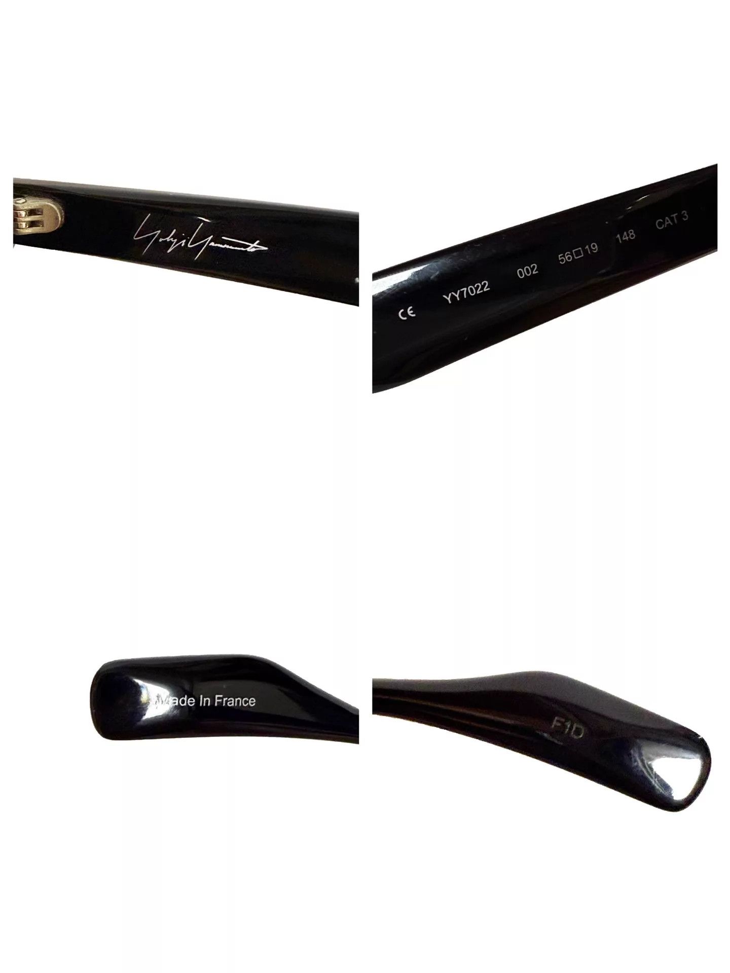 Yohji Yamamoto Yohji Yamamoto Unisex Sunglasses YY7022 Black 002 Used Size ONE SIZE - 5 Thumbnail