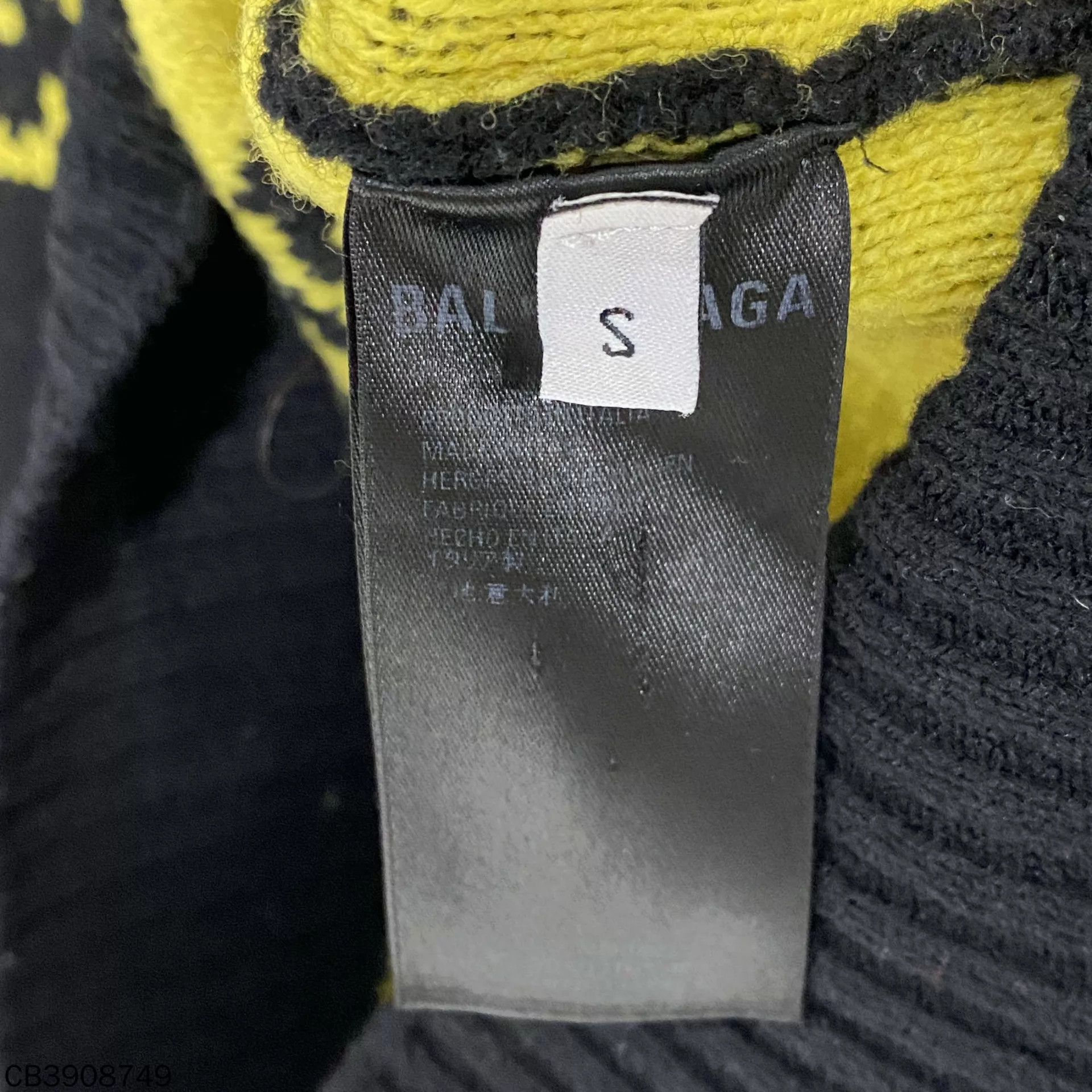 Balenciaga Balenciaga Black Yellow Doodle Logo Sweater S 95 New Size US S / EU 44-46 / 1 - 4 Thumbnail