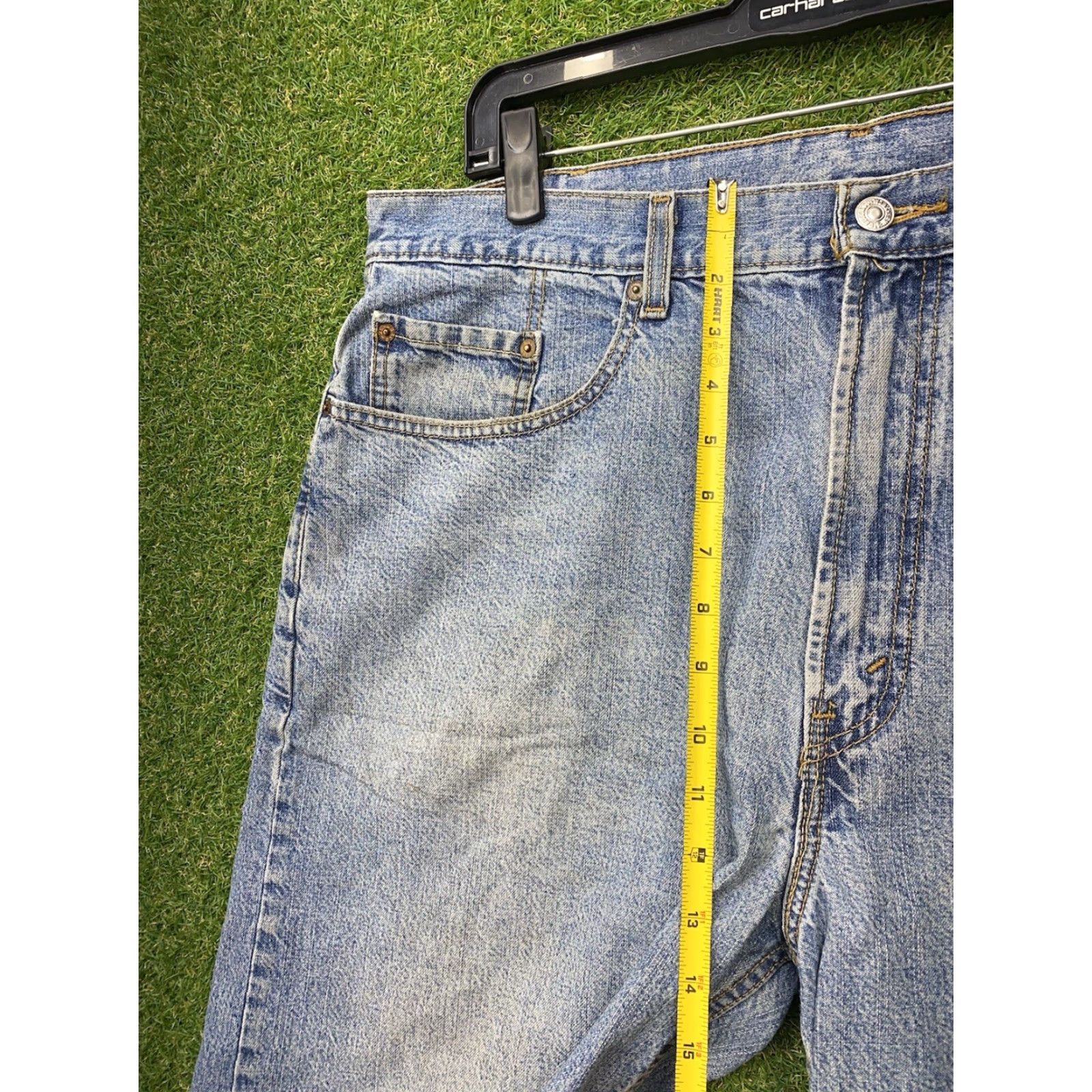Levi's VINTAGE Levi's 569 Jean Shorts Mens 38 Workwear Denim Relaxed Fit Wide Leg Bermuda Casual 90s Grunge Skate Cyberpunk 2000s Size US 38 / EU 54 - 7 Thumbnail