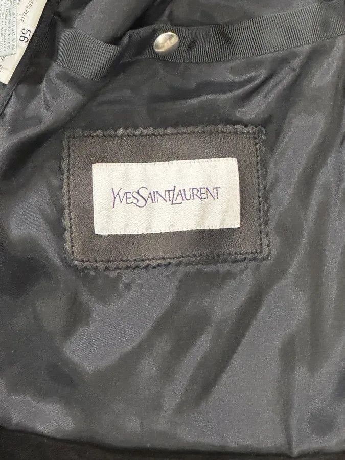 Yves Saint Laurent AW2004 Yves Saint Laurent Black Suede Leather Jacket by Stefano Pilati Size US L / EU 52-54 / 3 - 13 Thumbnail