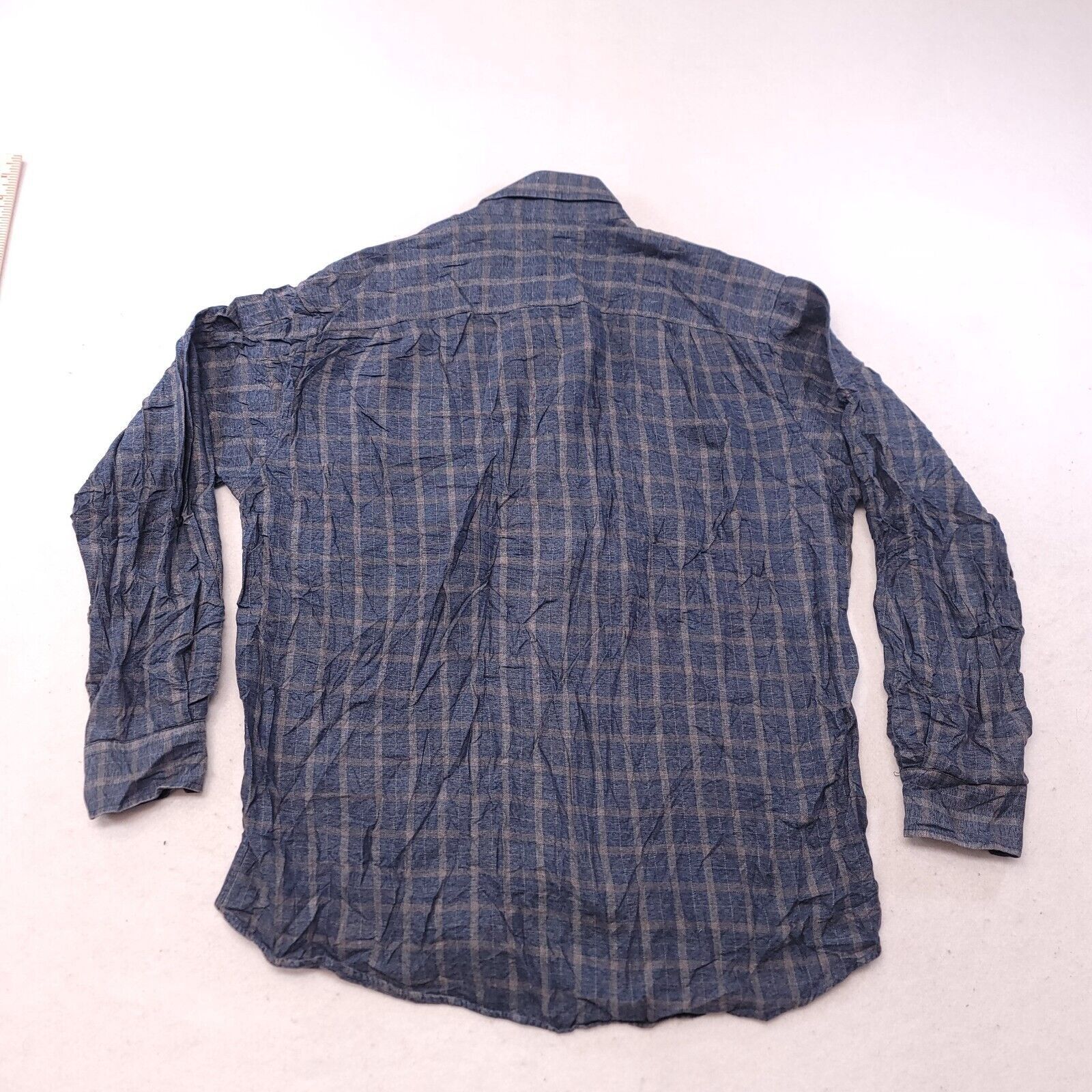 Geoffrey Beene Geofferey Beene Tartan Flannel Shirt Mens Size Large L Blue Size US L / EU 52-54 / 3 - 10 Thumbnail