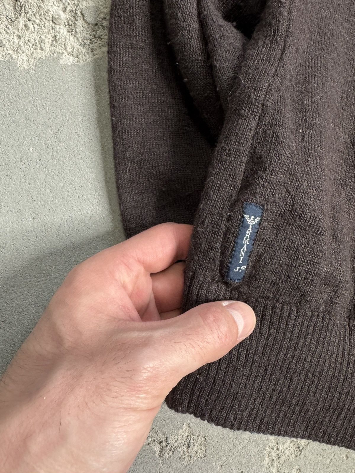 Armani × Vintage Rare Vintage Zip Hoodie Armani Brown Jeans Avant-Garde Size US M / EU 48-50 / 2 - 3 Thumbnail