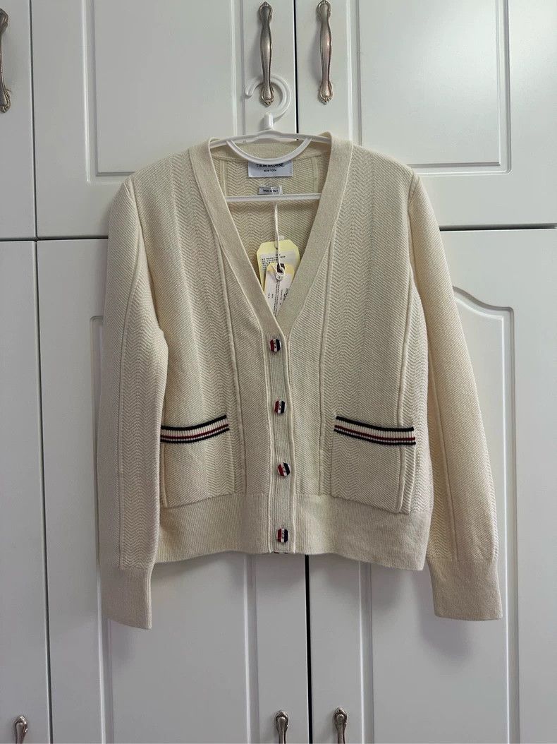 Thom Browne Thom Browne Striped wool cardigan jacket 2503-Nextarrow Size XS / US 0-2 / IT 36-38 - 1 Thumbnail