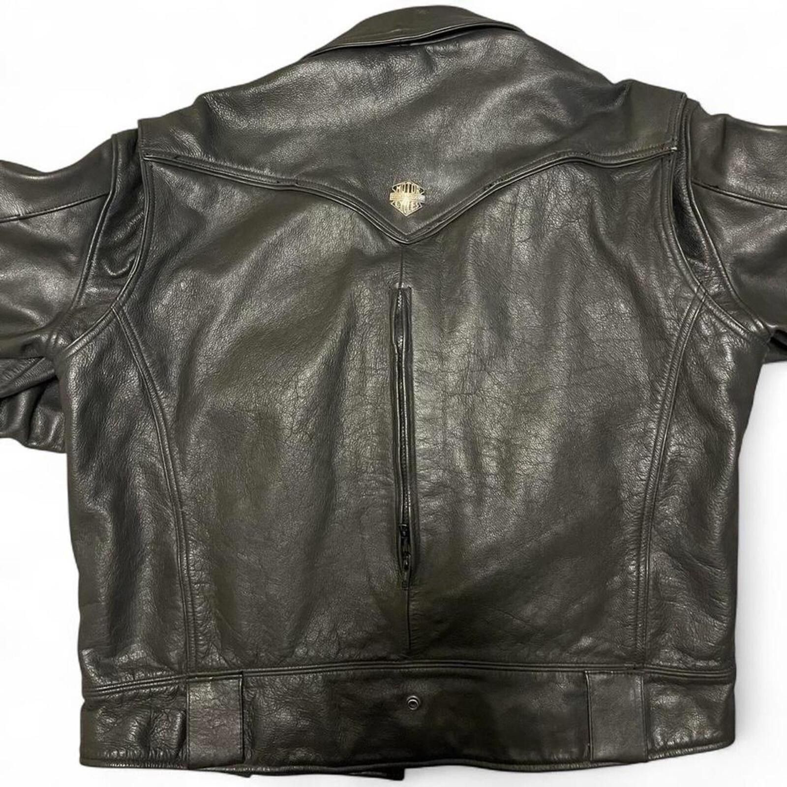 Harley Davidson Vintage Harley Davidson American Legend USA Leather Jacket Size M / US 6-8 / IT 42-44 - 2 Thumbnail