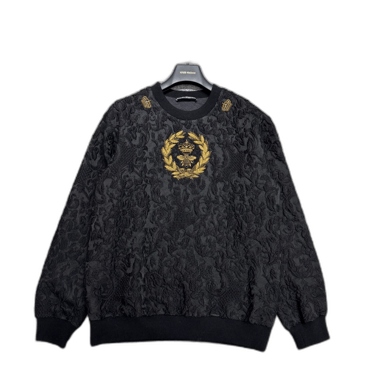 Dolce & Gabbana black embroidered crown sweatshirt Size US L / EU 52-54 / 3 - 1 Thumbnail