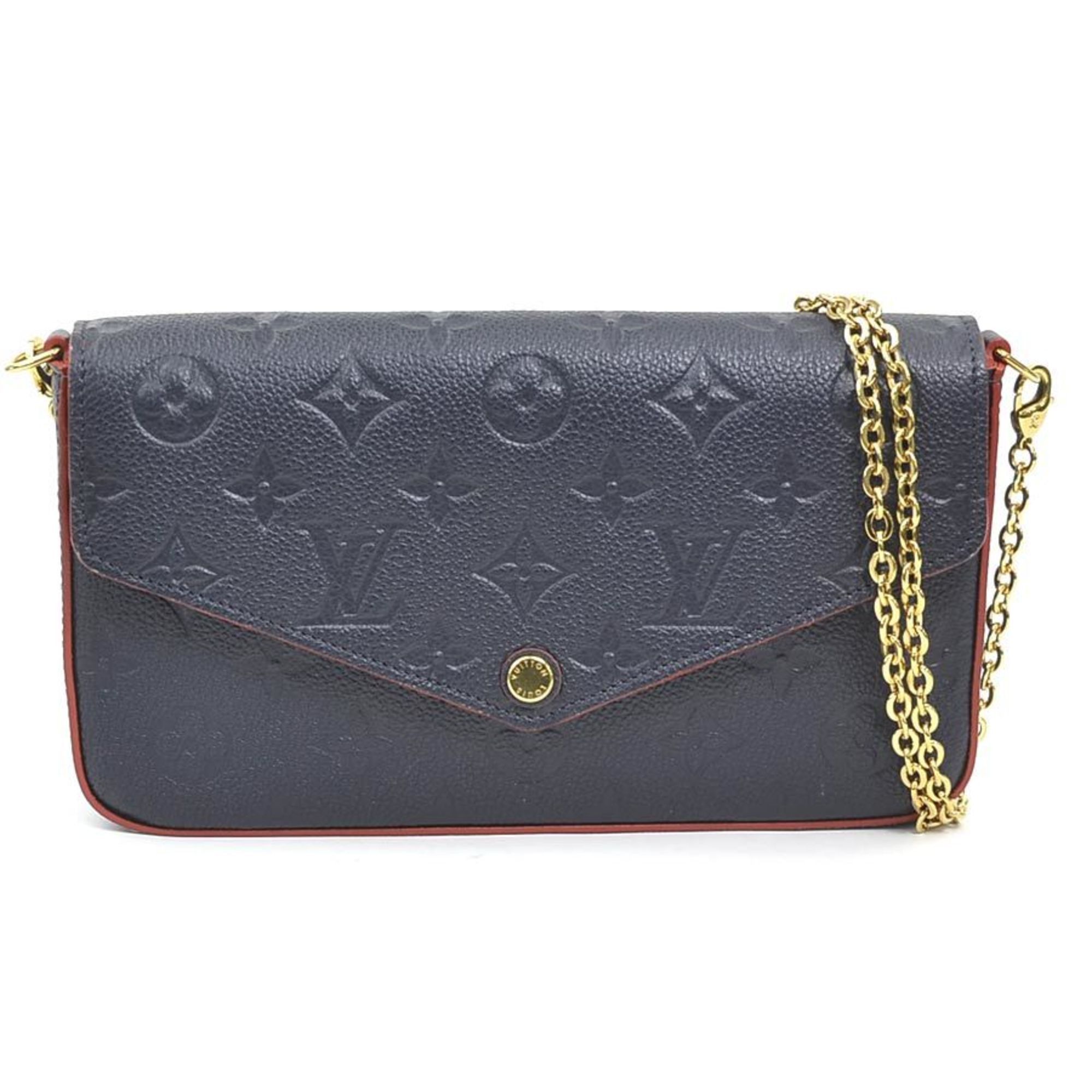 Louis Vuitton Louis Vuitton Monogram Empreinte Shoulder Bag, Chain Wallet, and Pochette Felice in Navy Gold, Women's, M64099 e61014k Size ONE SIZE - 1 Thumbnail