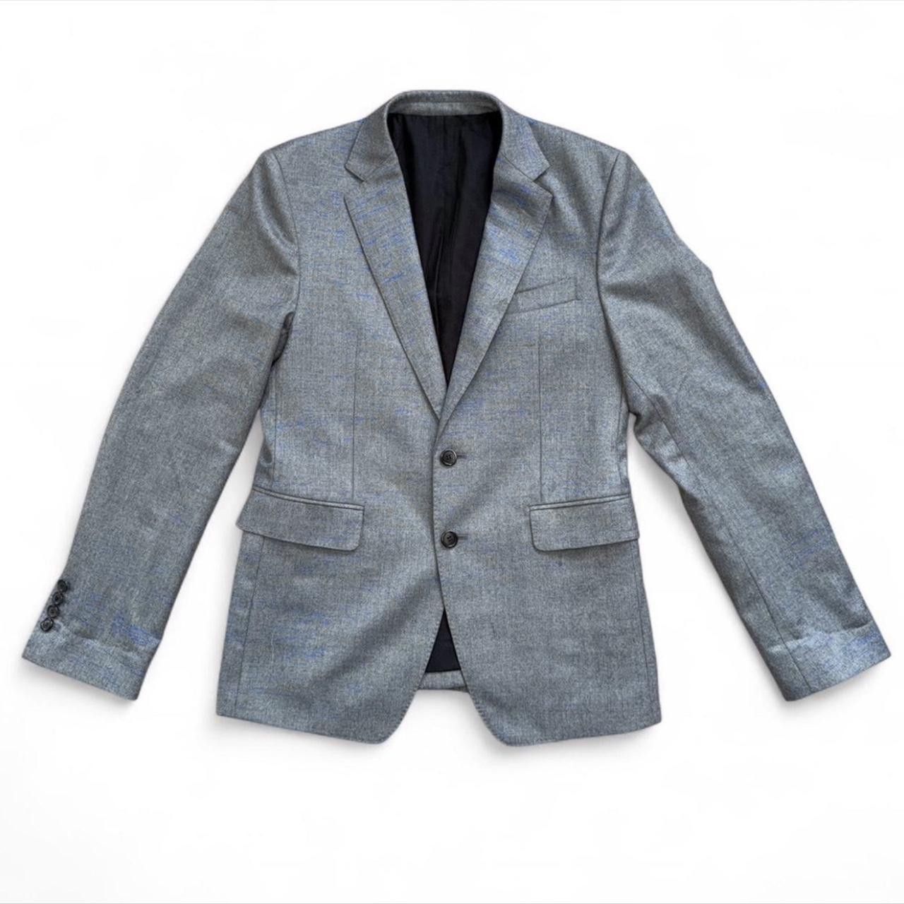 SONGZIO wool grey with blue elements jacket