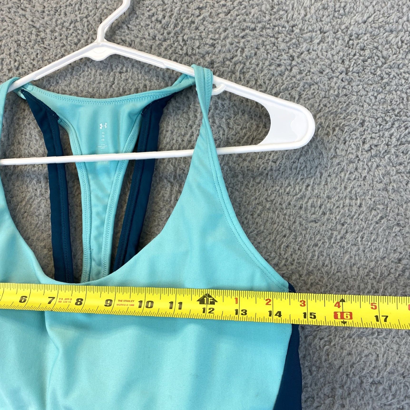 Under Armour Under Armour Sports Bra XL Green Padded Activewear Womens Size ONE SIZE - 4 Thumbnail