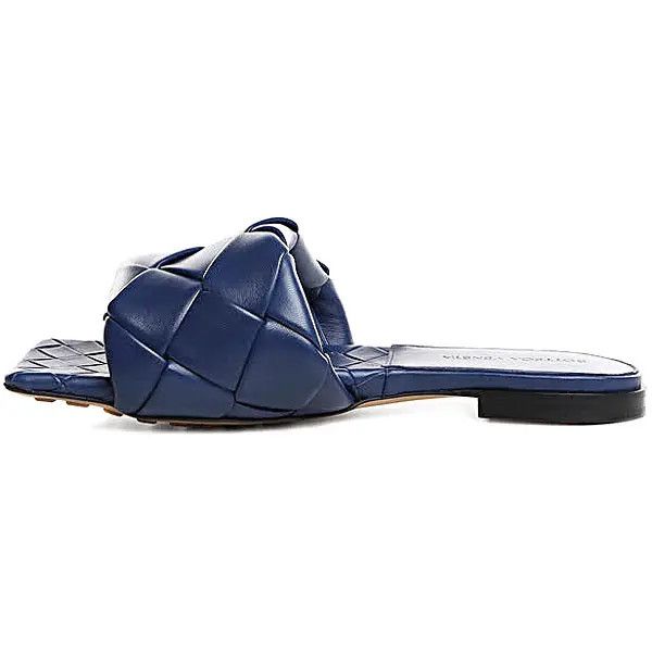 Bottega Veneta o1bcso1str0225 Lido Flat Sandals in Blue Size US 6 / IT 36 - 3 Thumbnail