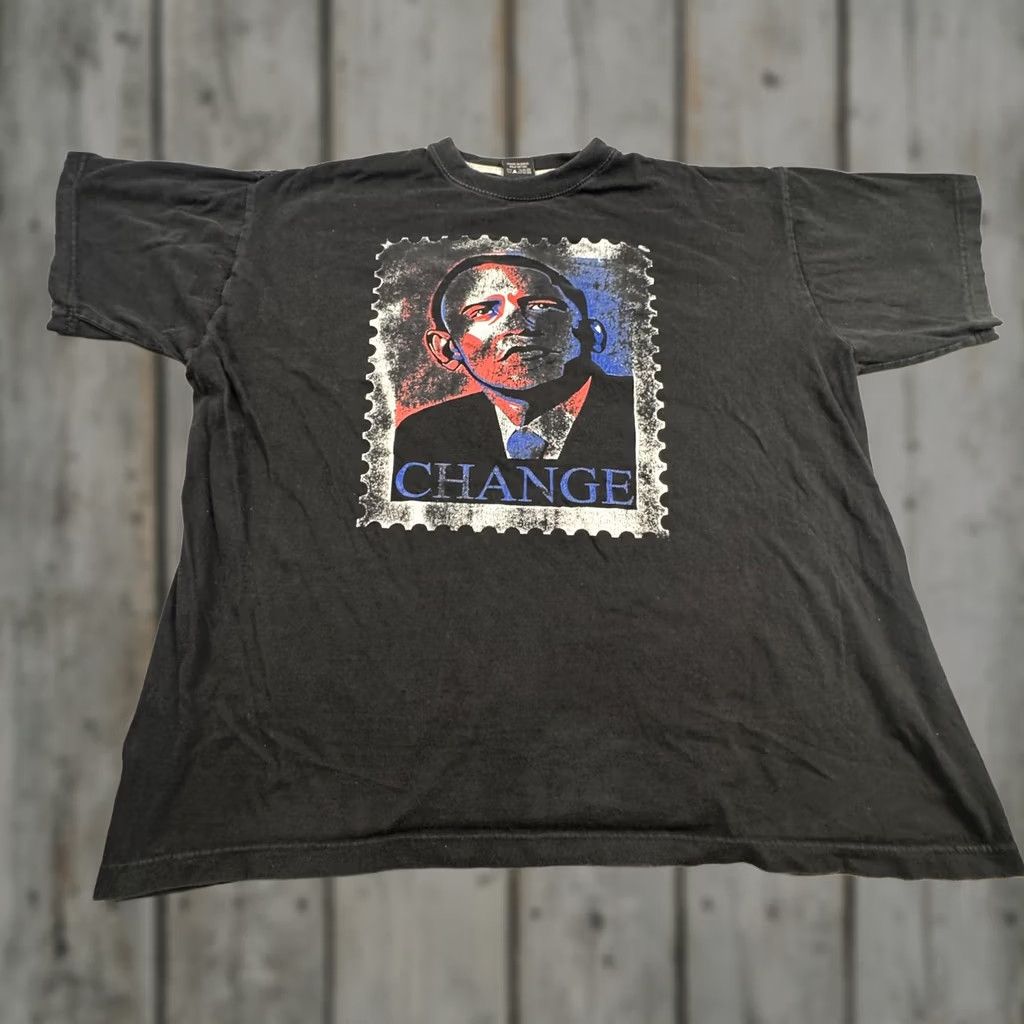 Changes VINTAGE United USA Shirt Mens 2XL Black Change Stamp Graphic Political Crewneck Tee Size US XXL / EU 58 / 5 - 1 Thumbnail
