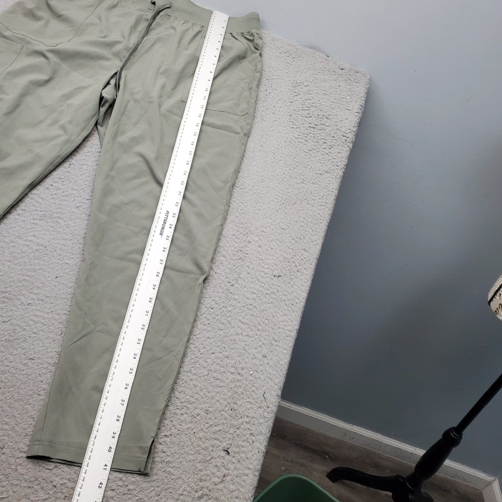 Nautica Nautica Womens XL Green Stretch Ankle Slit Elastic Waist Cargo Pocket Pants Size 40" / US 18 - 4 Thumbnail