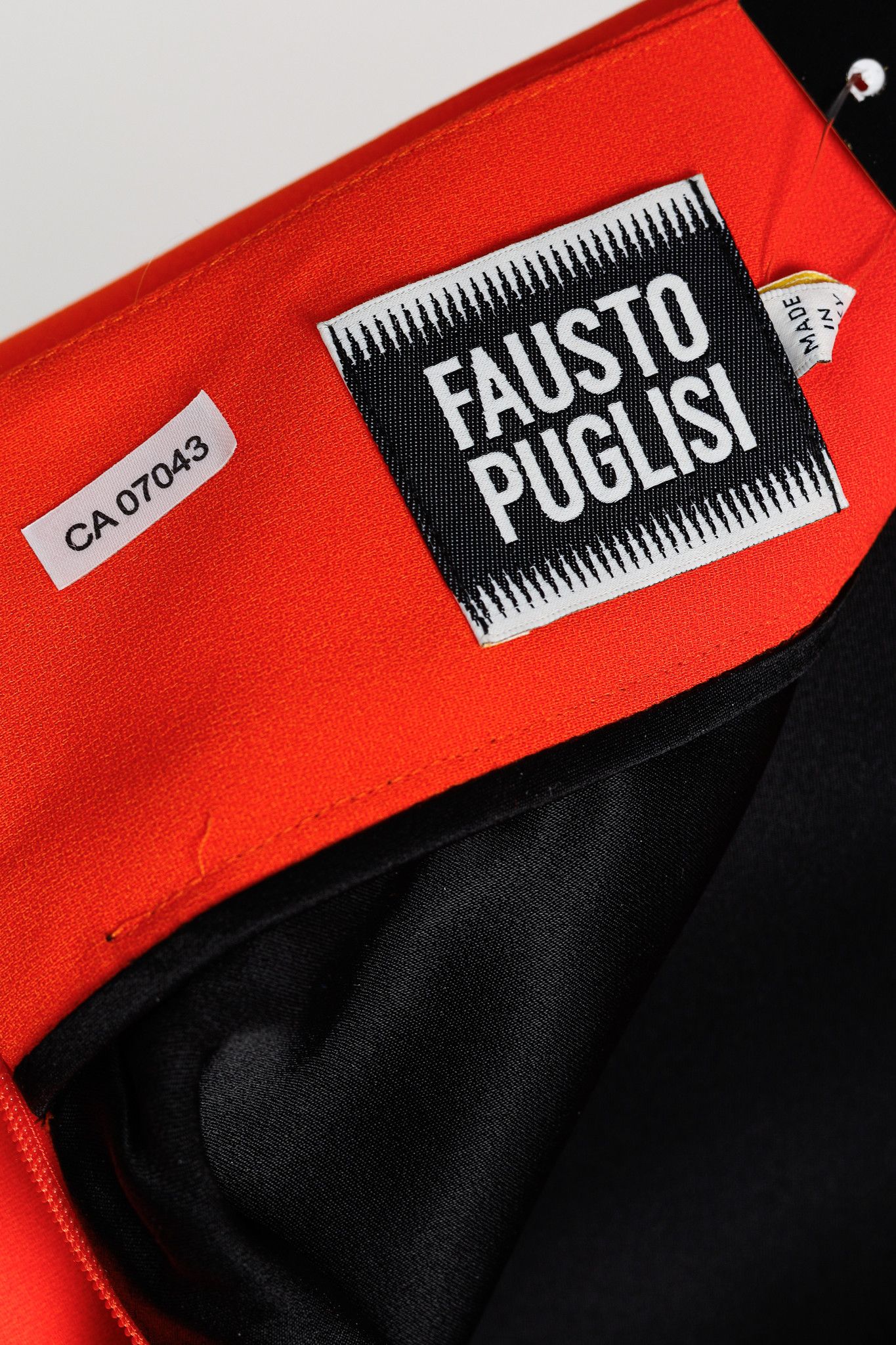 Other Fausto Puglisi Orange & Black Velvet Appliqué Circle Skirt Size 27" / US 4 / IT 40 - 8 Thumbnail