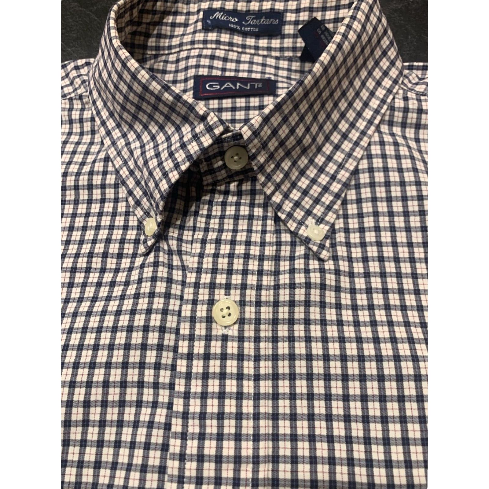 Gant VINTAGE GANT Men’s Shirt Long Sleeve Collared Button-Up Casual 90s Plaid Cotton Large Size US L / EU 52-54 / 3 - 6 Thumbnail