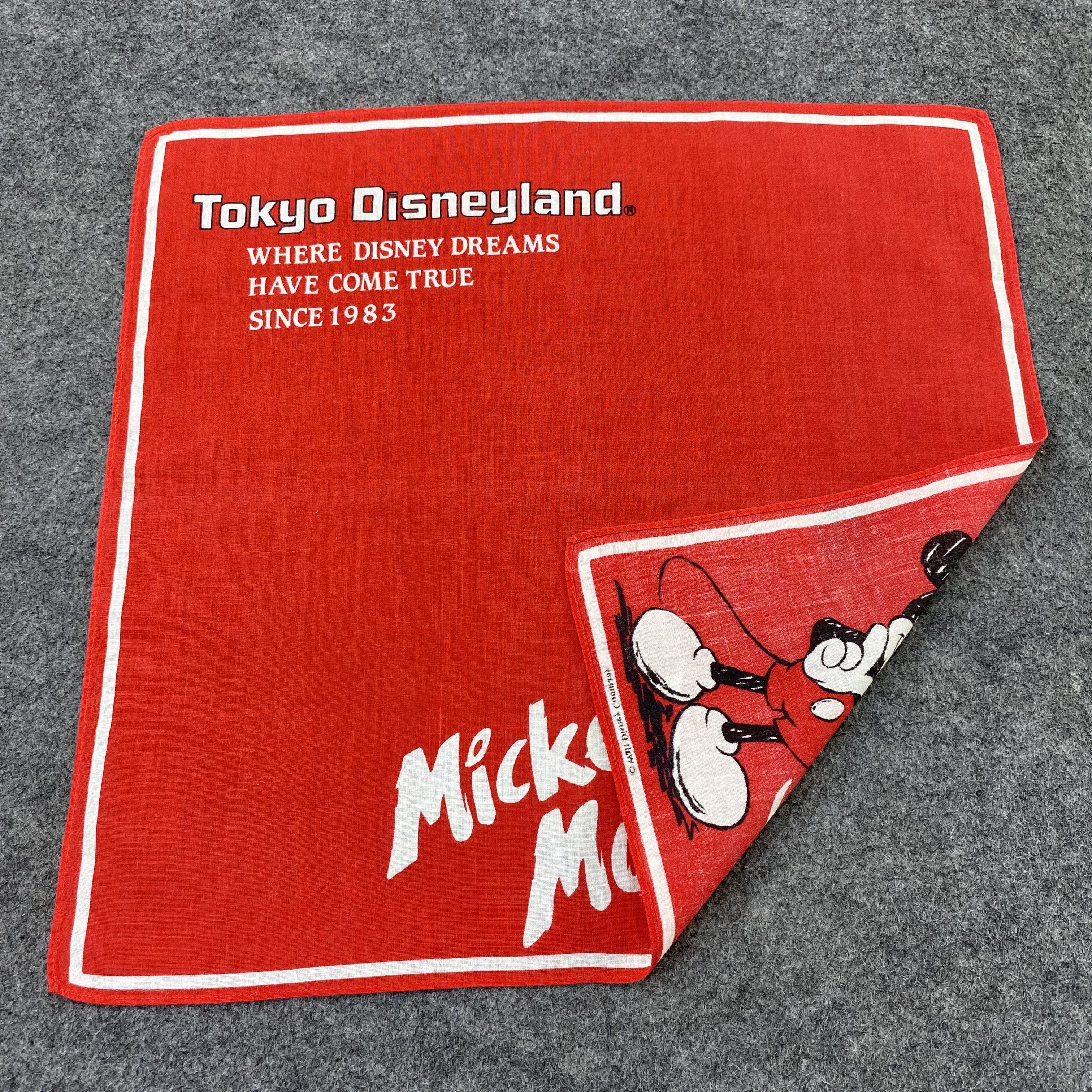 Anime Tokyo Disneyland Handkerchief Cartoon Mickey mouse-B1416 Size ONE SIZE - 5 Thumbnail