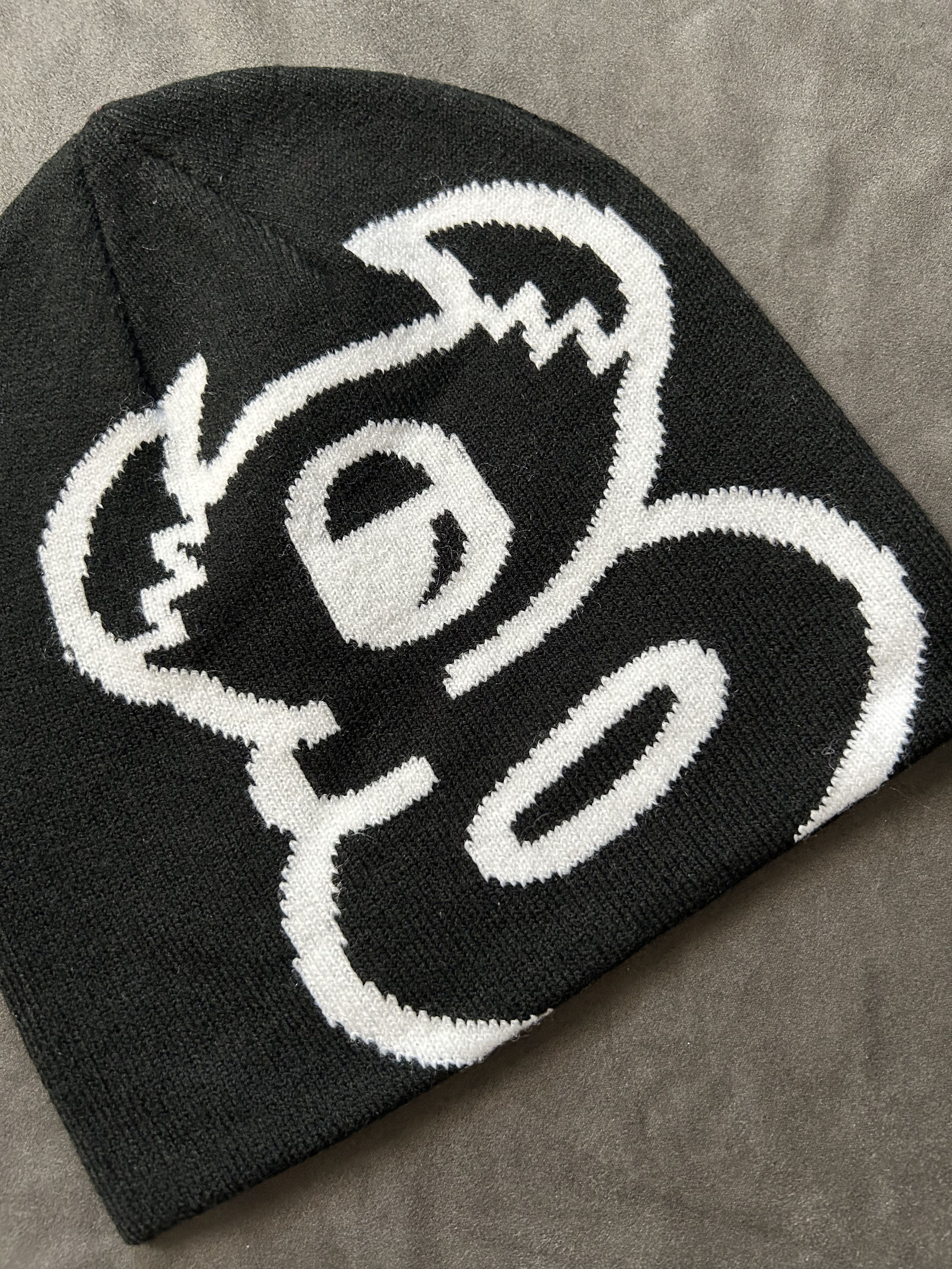 Japanese Brand Deadstock Colbygoon Logo No Cuff Knit Beanie Hat Black OS Size ONE SIZE - 2 Thumbnail