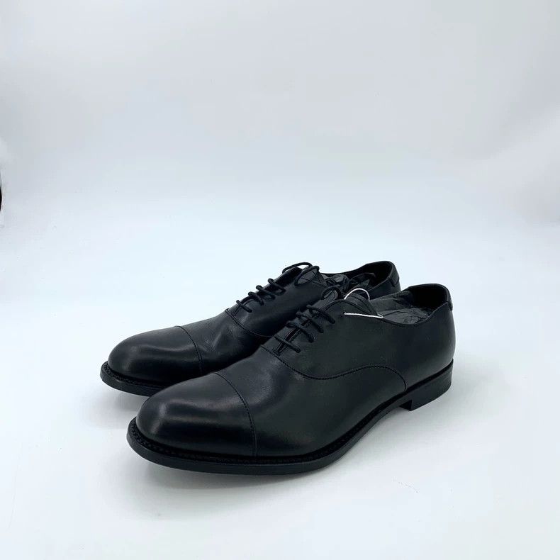 Prada Prada Suze 40.5 Black three-joint lace-up leather shoes siz Size US 7.5 / EU 40-41 - 1 Thumbnail