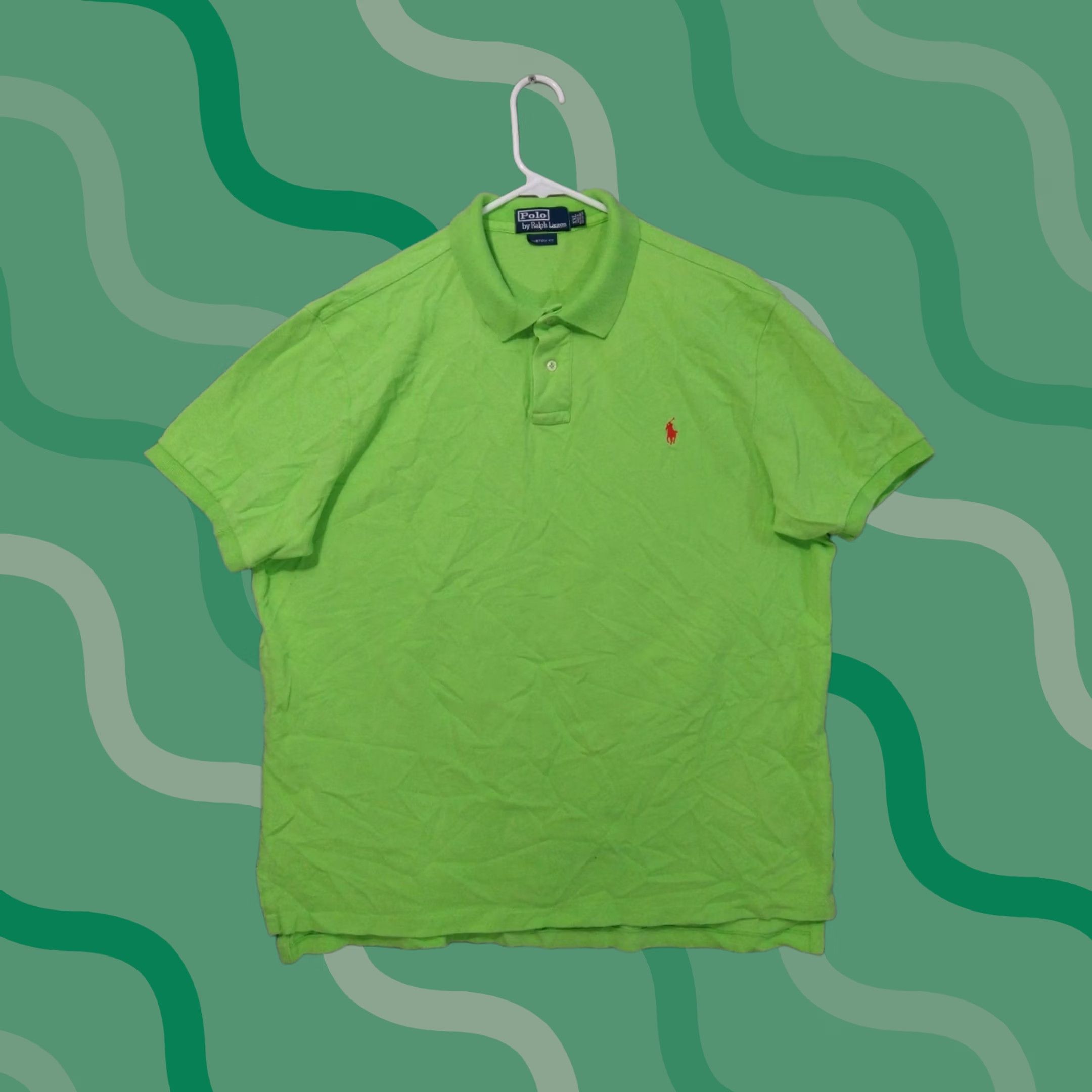 Polo Ralph Lauren Polo Ralph Lauren Shirt Mens 2XL Green Short Sleeve Polo Logo Pony Custom Fit Vintage? No Size US XXL / EU 58 / 5 - 1 Thumbnail