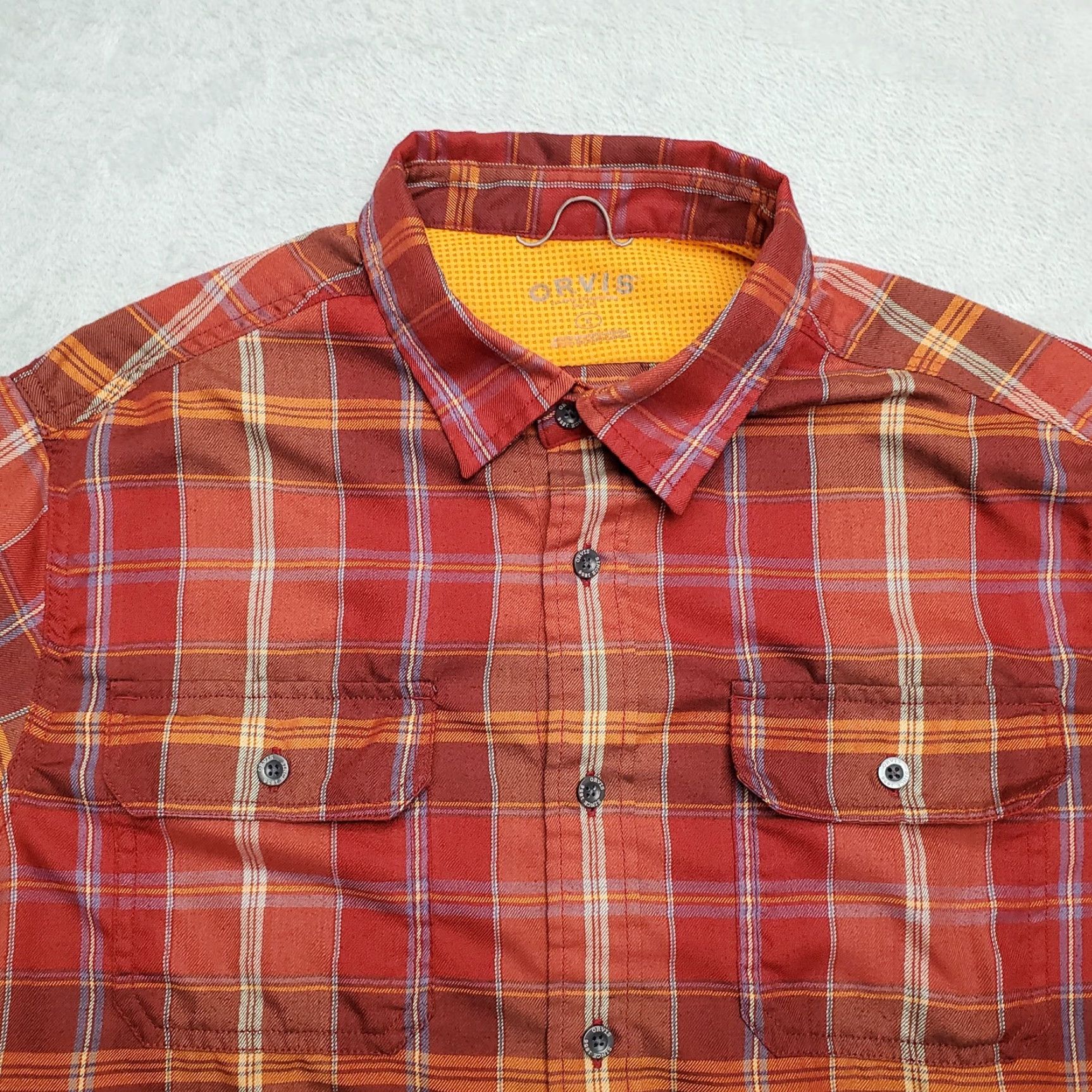 Orvis Orvis Shirt Mens Large Red Plaid Classic Collection Performance Outdoor Fishing Size US L / EU 52-54 / 3 - 2 Thumbnail