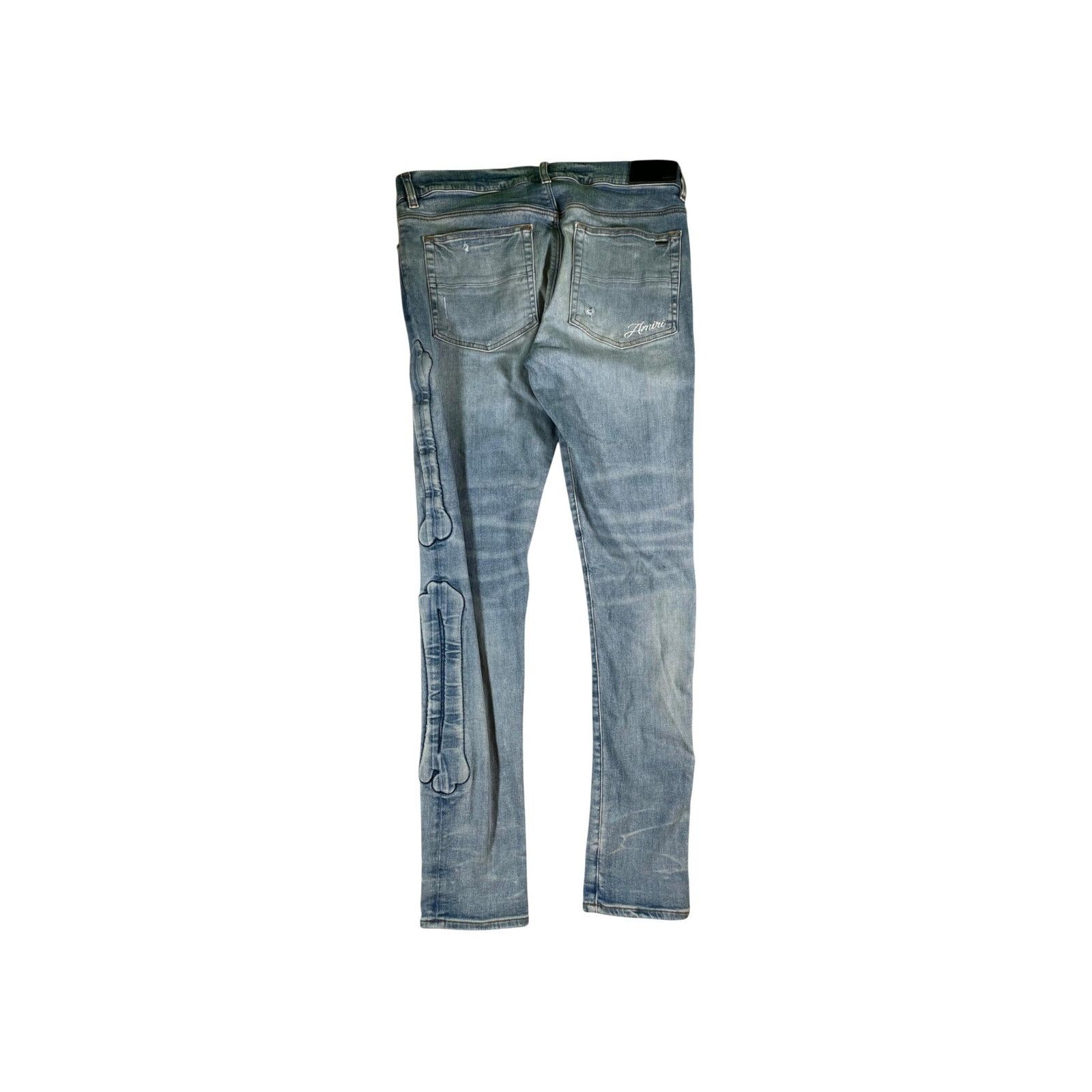 Amiri Amiri "Bone Embossed" Light Wash Jeans Size US 36 / EU 52 - 2 Thumbnail