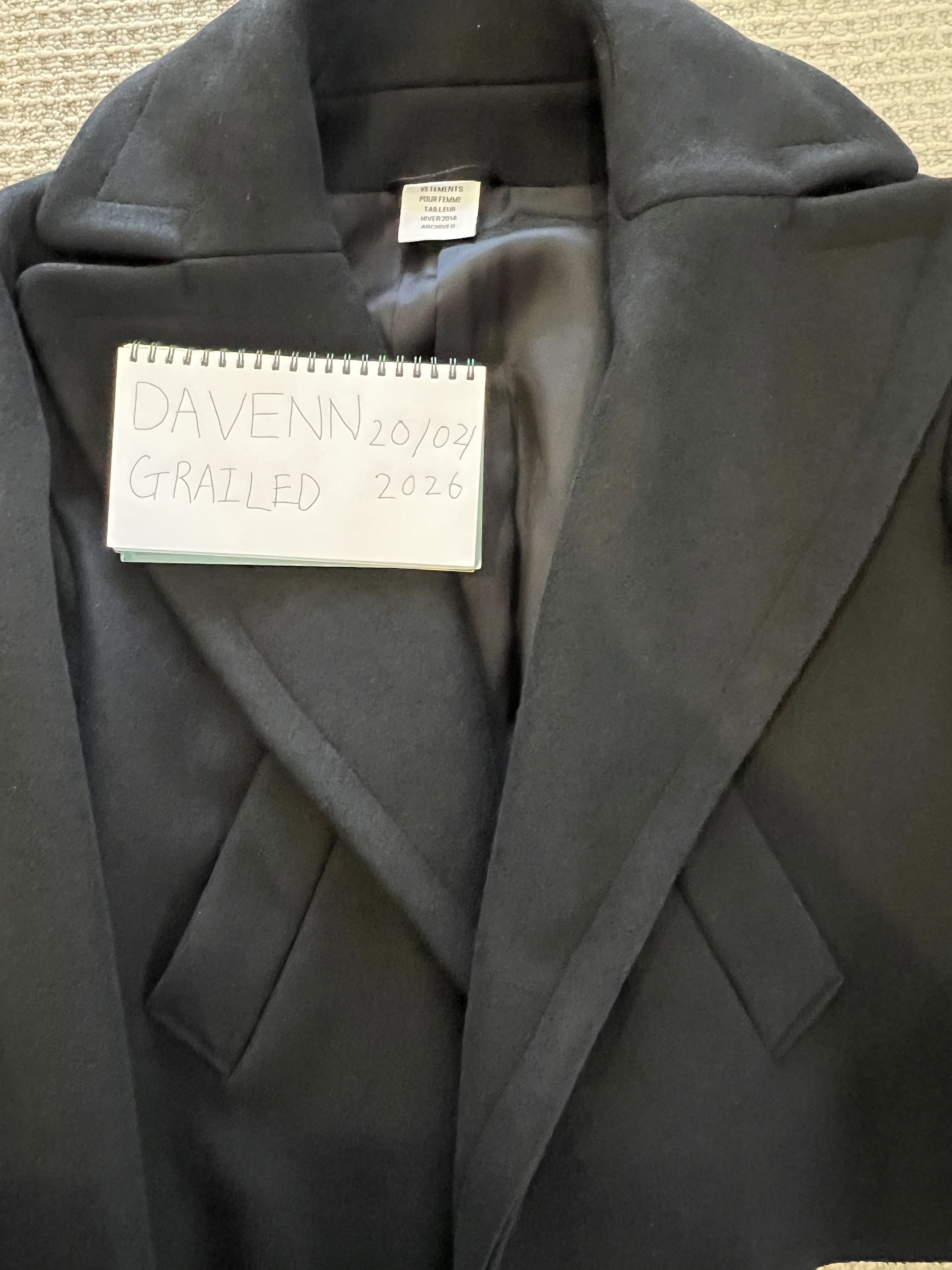 Vetements Vetements 2014 Fall/Winter Collection cropped wool coat Size US M / EU 48-50 / 2 - 5 Thumbnail