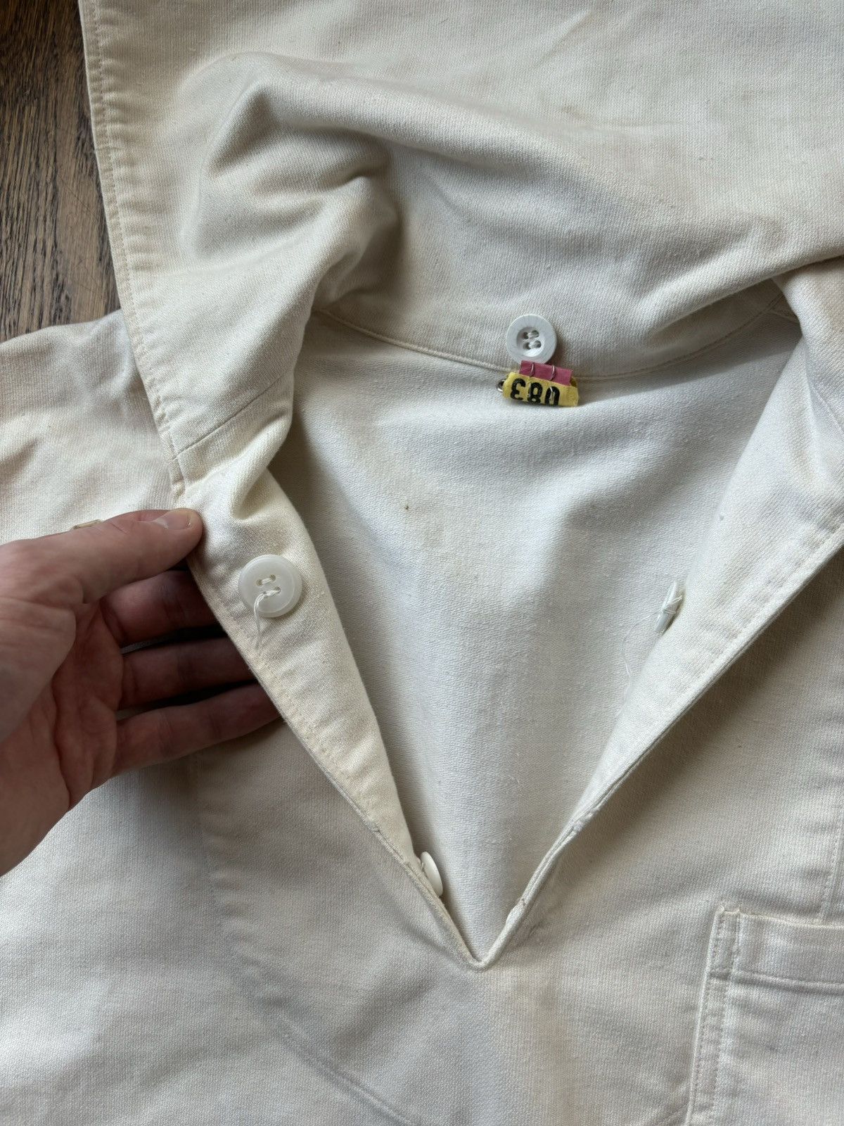 Vintage 1960s East German Navy Smock Vintage Canvas Soviet Sailor US Size US M / EU 48-50 / 2 - 6 Thumbnail