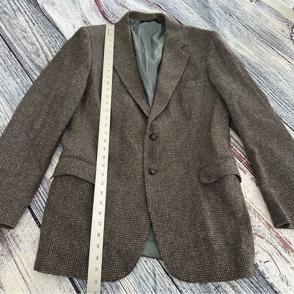Vintage Vintage Ejoven Wool Men's Textured Blazer With Suede Elbow P Size 42R - 6 Thumbnail