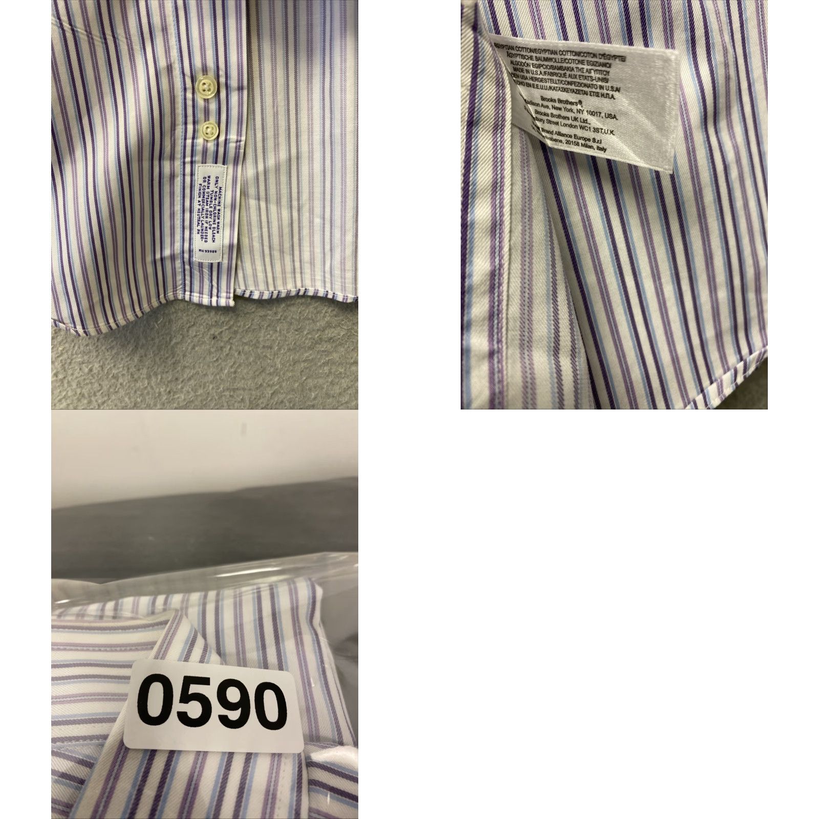 Brooks Brothers Brooks Brothers Button Shirt Mens 15.5 32 White Blue Stripes Long Sleeve Size US L / EU 52-54 / 3 - 9 Thumbnail
