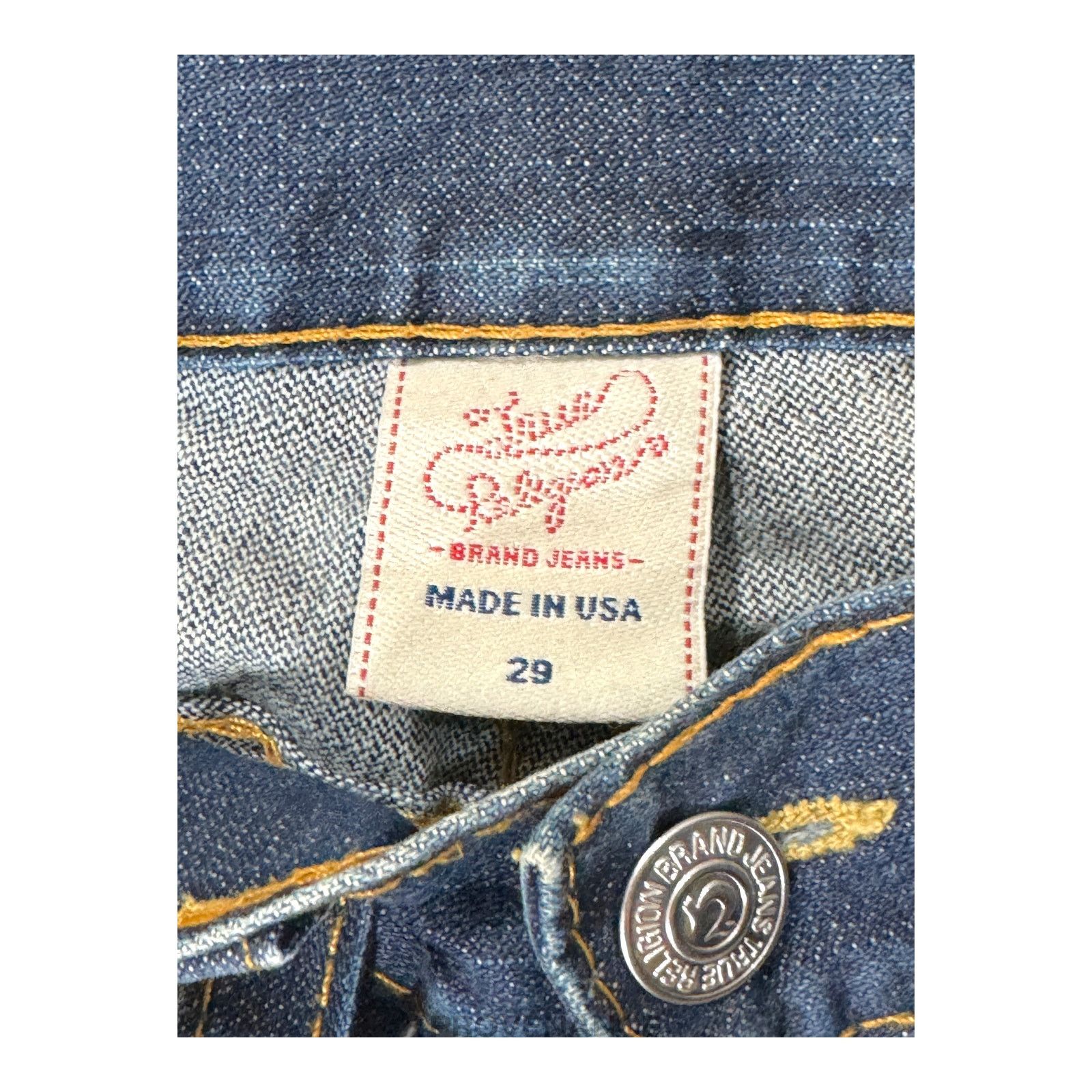 True Religion 🔴 True Religion Blue Denim Jeans - Red - 29 Size US 29 - 7 Thumbnail