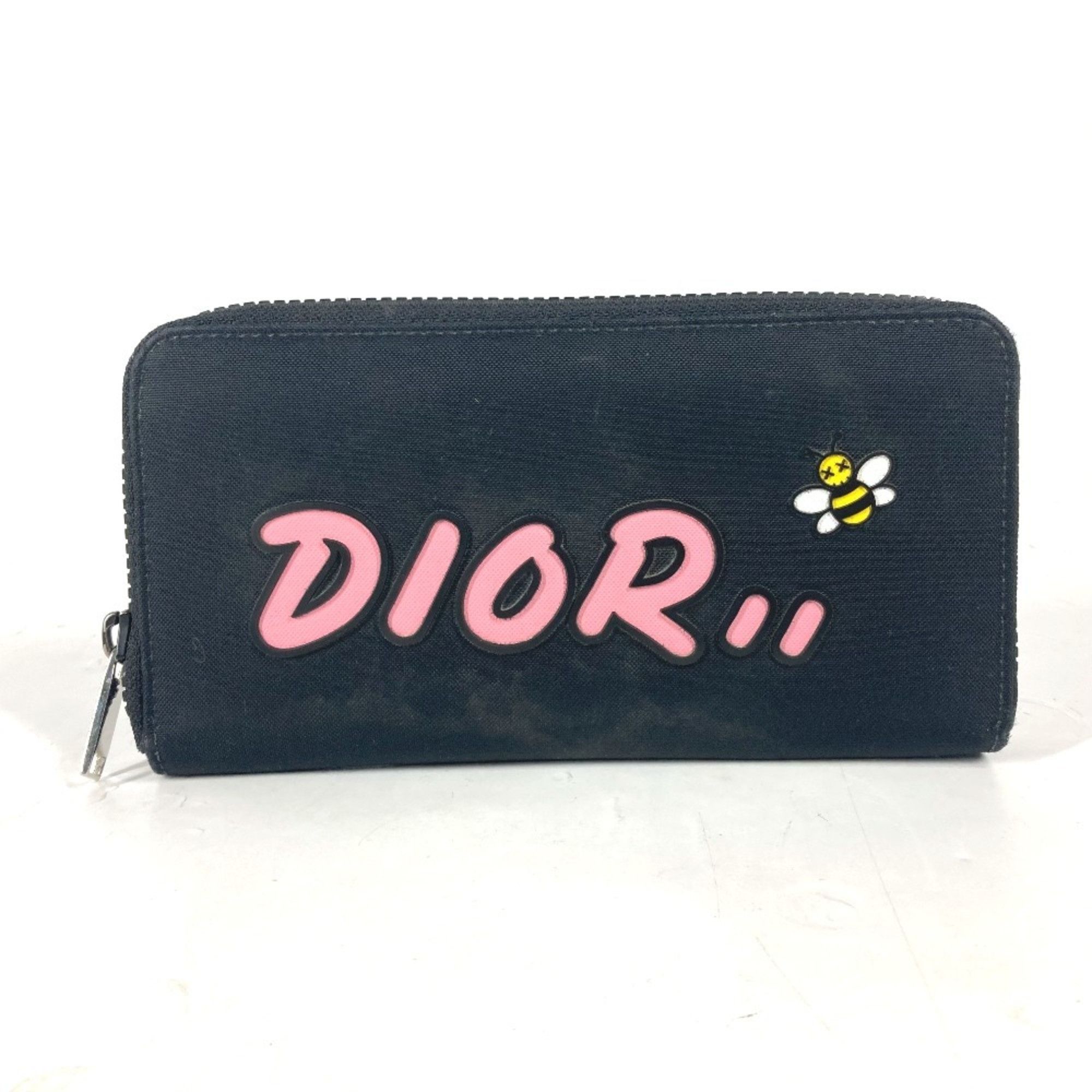 Dior Christian Dior Dior KAWS collaboration round long wallet nylon men's black Size ONE SIZE - 1 Thumbnail