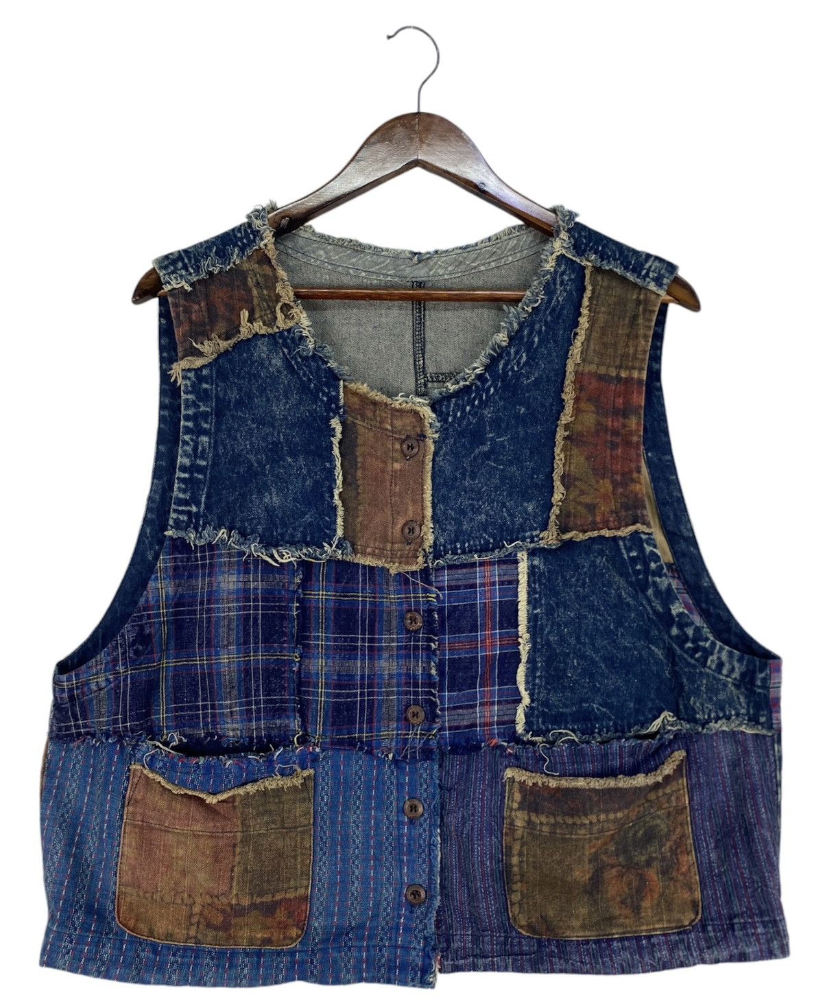 Vintage To Blossom Patchwork Vest Inspire Kapital Kountry Size US L / EU 52-54 / 3 - 1 Thumbnail