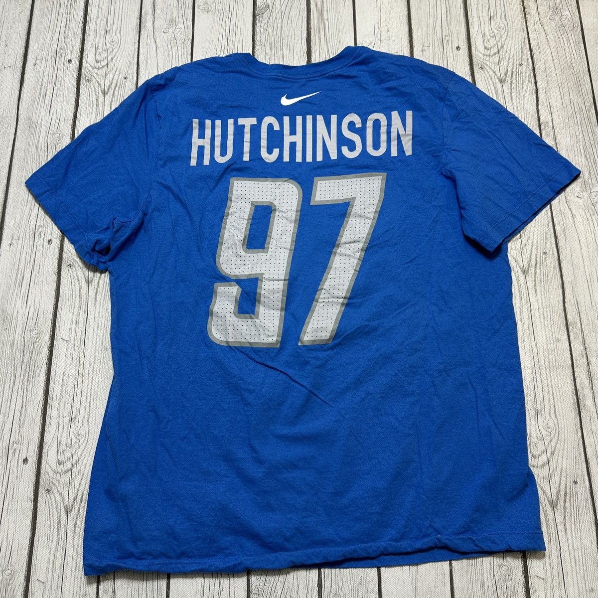 NFL × Nike Detroit Lions Aidan Hutchinson tee Size US XL / EU 56 / 4 - 2 Thumbnail