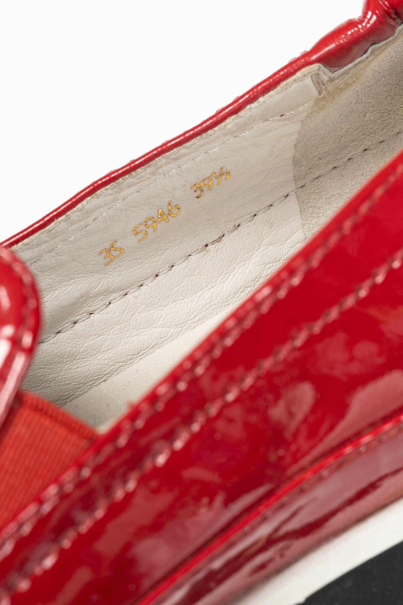 Prada Prada Red Patent Leather Slip-On Loafers Size US 9 / IT 39 - 9 Thumbnail