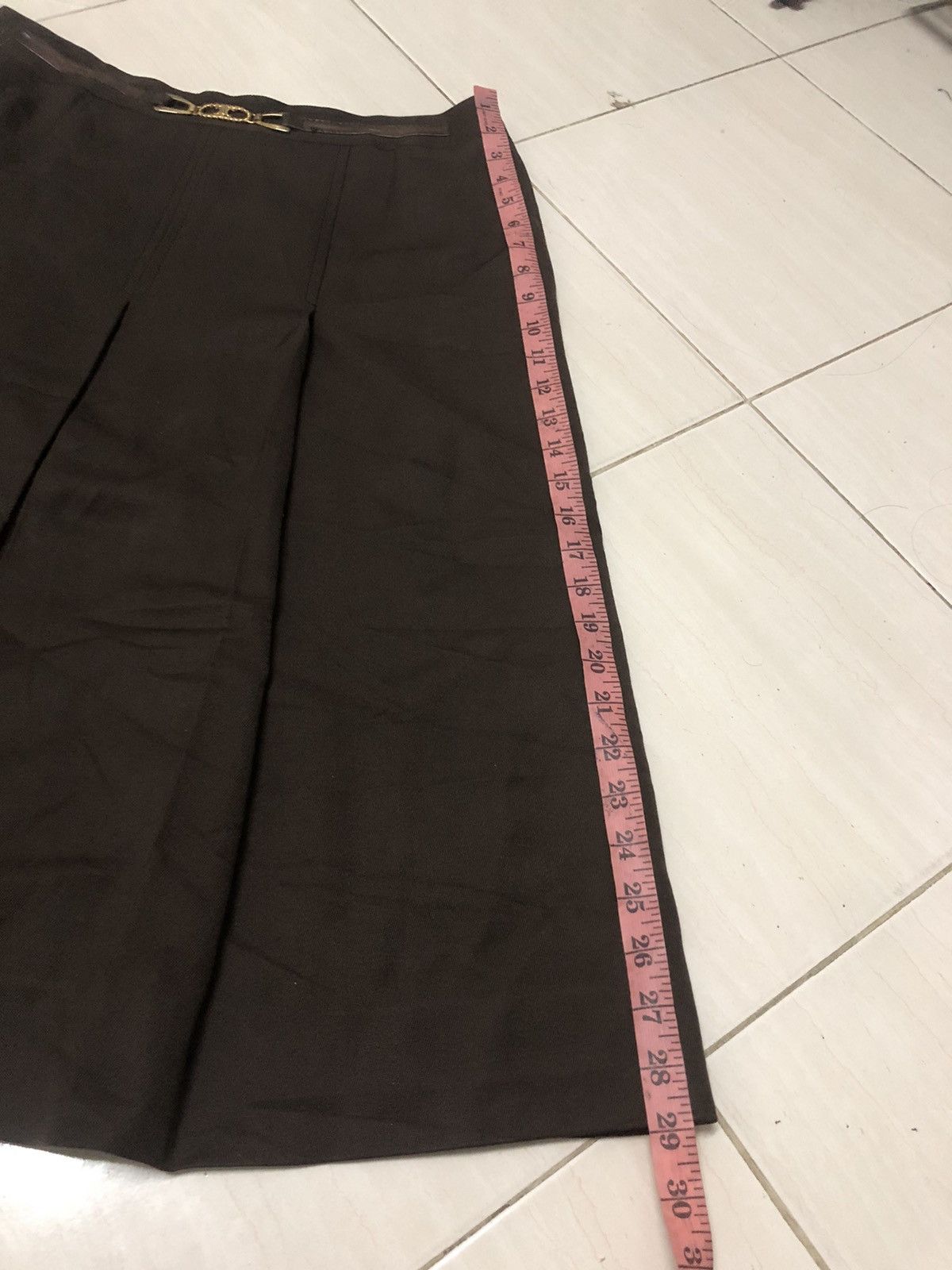 Celine Vtg celine paris buckle brown midi skirt Size 34" / US 12 / IT 48 - 16 Thumbnail