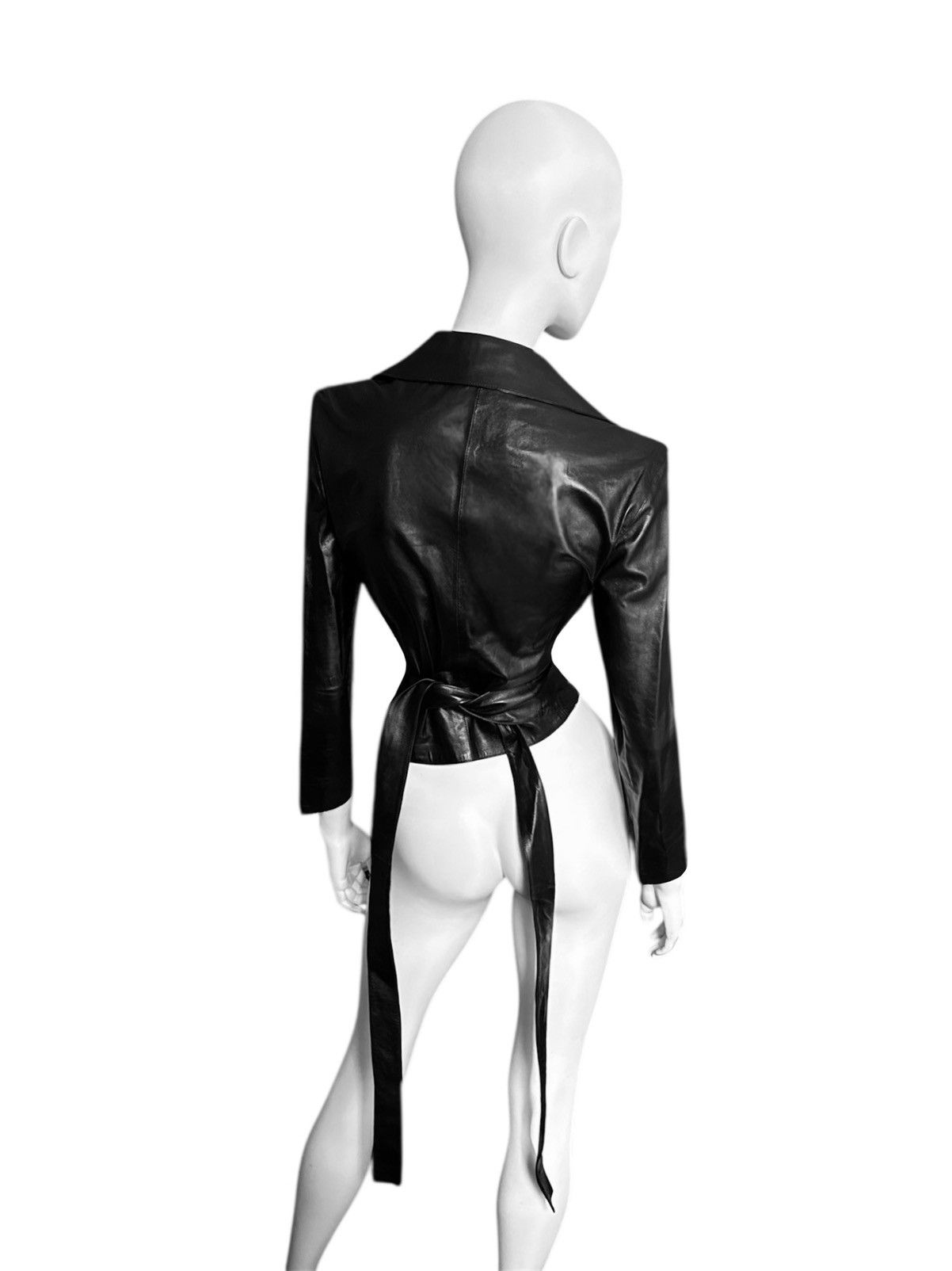 Gucci Runway Tom Ford for Gucci Asymmetric Leather Jacket Size M / US 6-8 / IT 42-44 - 2 Thumbnail