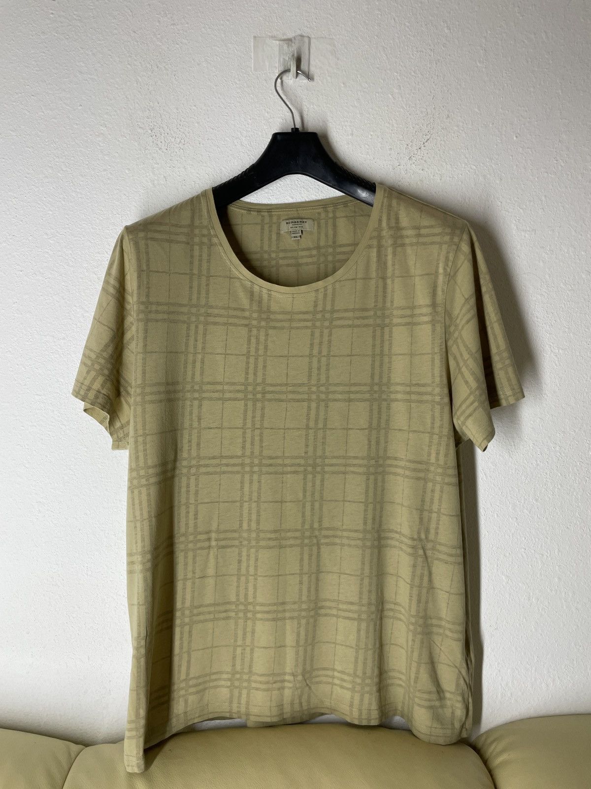 Vintage Burberry London Nova Check T Shirt Beige