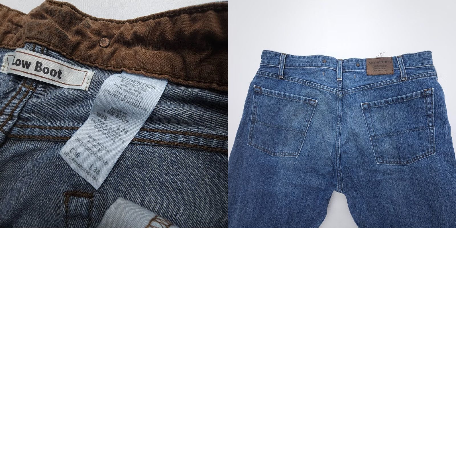 Levi's Y2K Levi's Signature Low Boot Jeans Mens 36 x 34 Blue 100% Cotton Rigid Denim Jeans Size US 36 / EU 52 - 8 Thumbnail