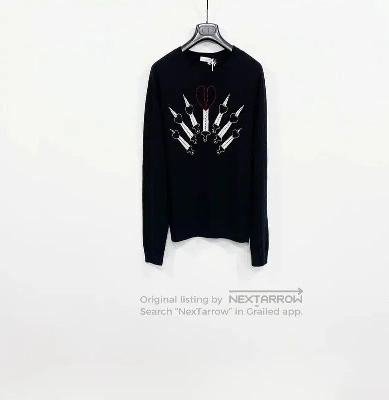 Valentino Black Wool Men's Pullover Sweater .