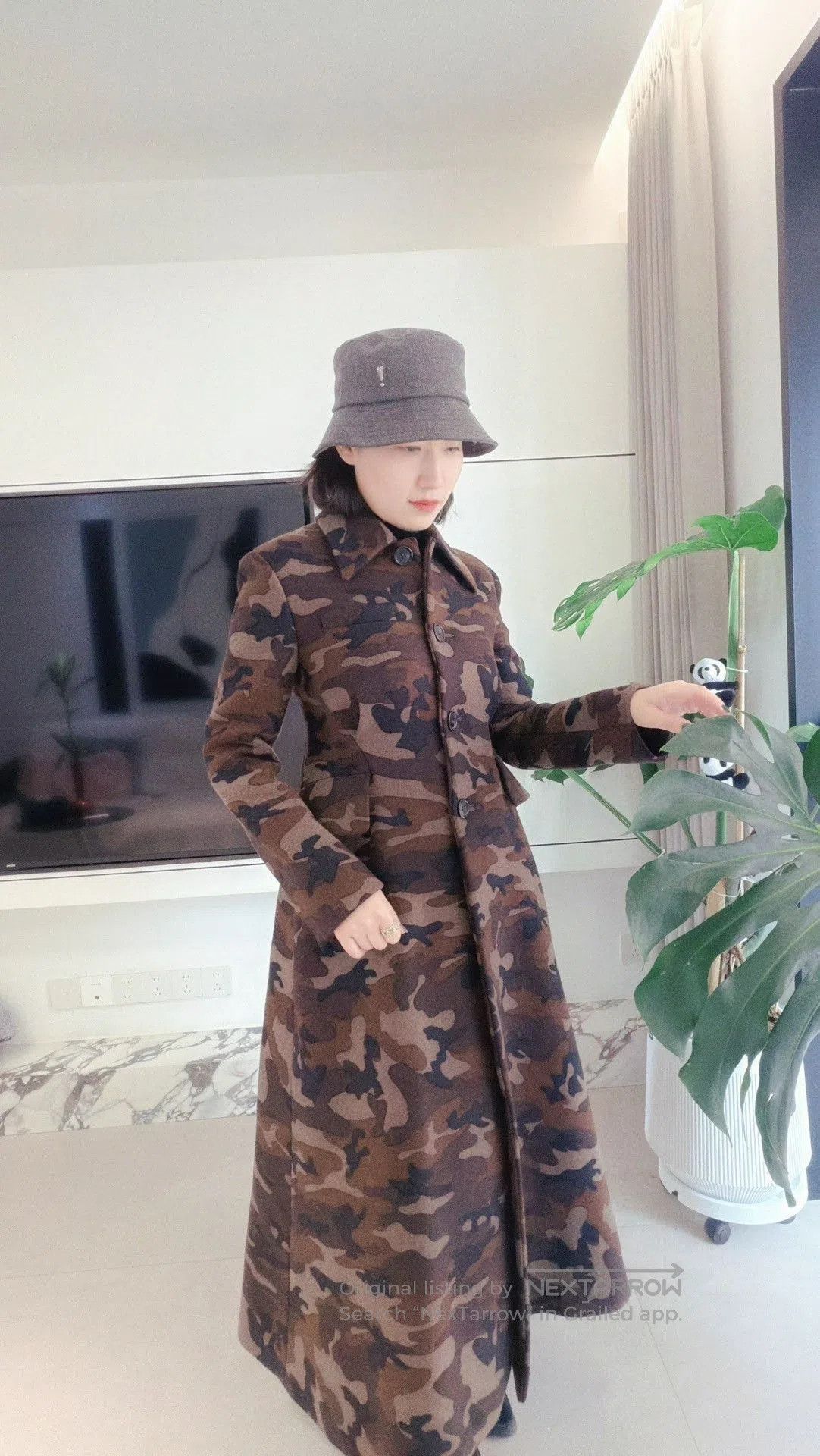 Miu Miu Miu Miu Camouflage Long Wool Coat. Size M / US 6-8 / IT 42-44 - 2 Thumbnail