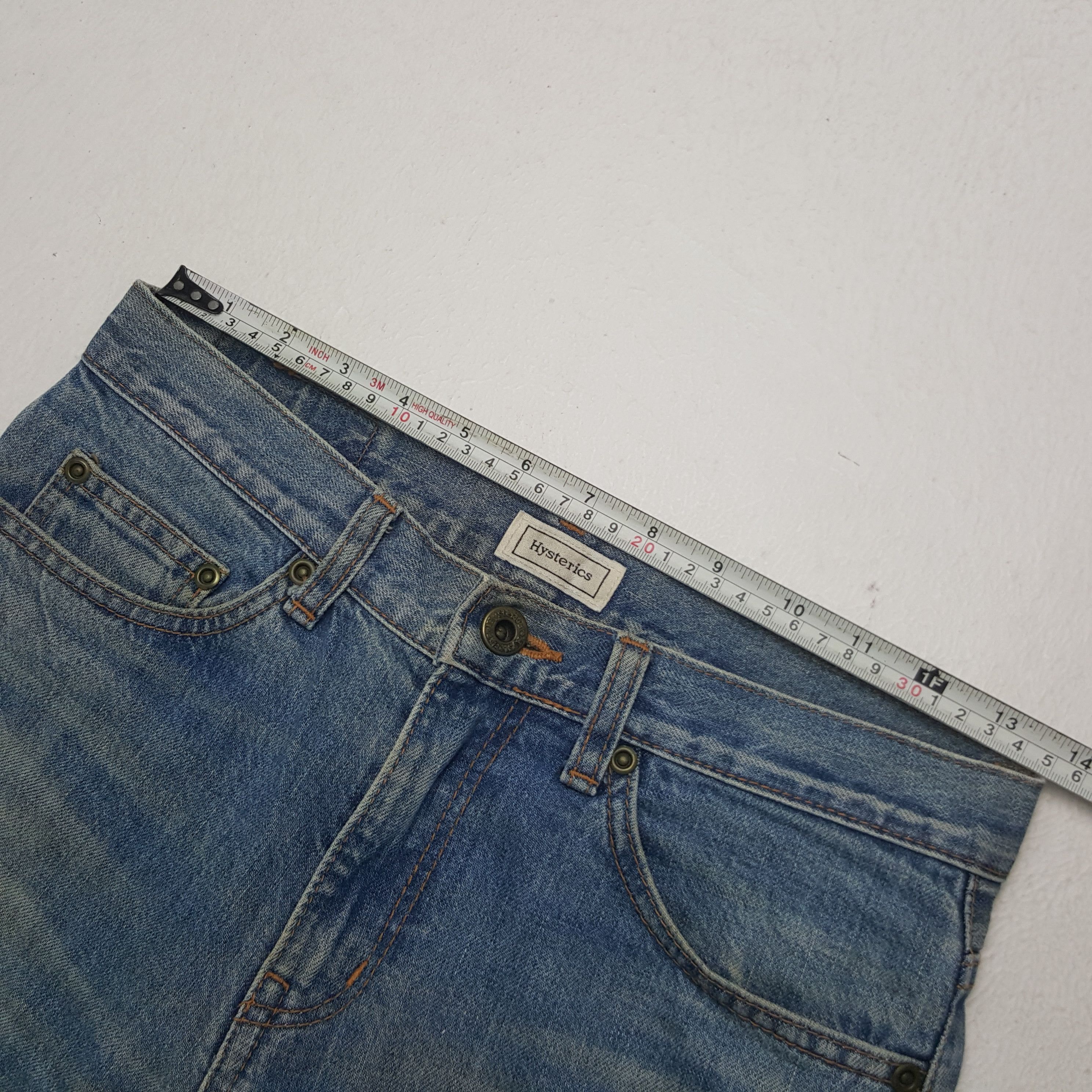 Hysteric Glamour × Japanese Brand × Vintage Vintage Hysteric Glamour Custom Art Logo Denim Jeans Size US 27 - 7 Thumbnail