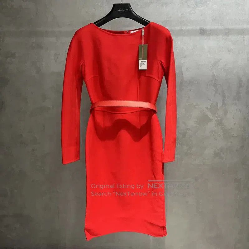 Dior Dior Red Cotton Dress for Women Size S . Size S / US 4 / IT 40 - 1 Thumbnail