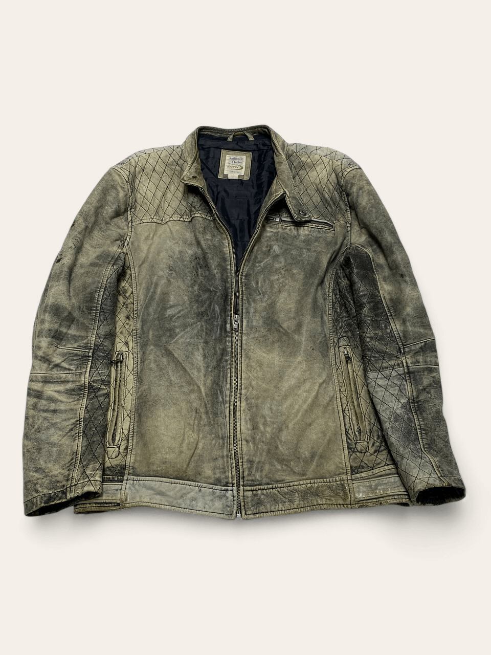 Vintage Vintage ECO SNAKE LEATHER Faded Distressed Jacket Y2k Size US XL / EU 56 / 4 - 1 Thumbnail