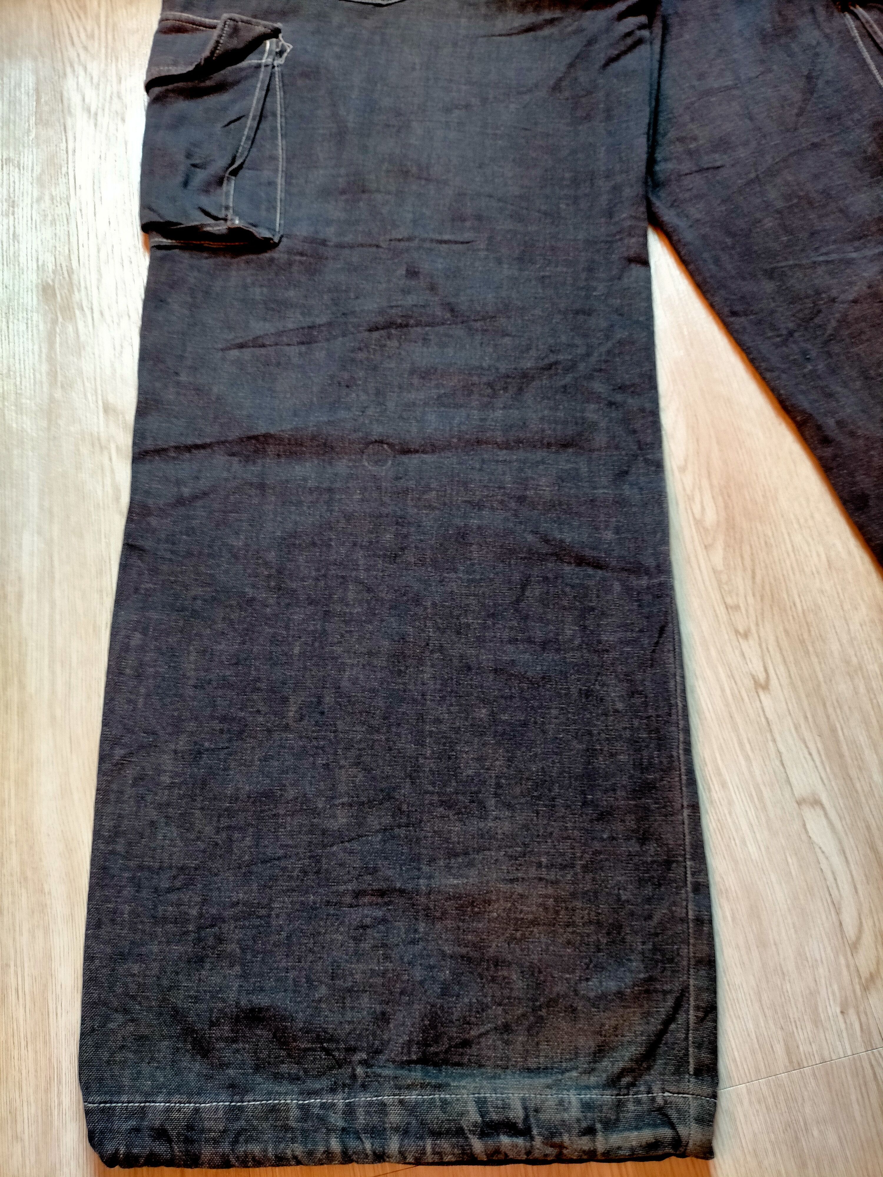 JNCO × Japanese Brand Raton Laveur Wide Leg Baggy Cargo Embroidered Black Jeans Size US 32 / EU 48 - 12 Thumbnail