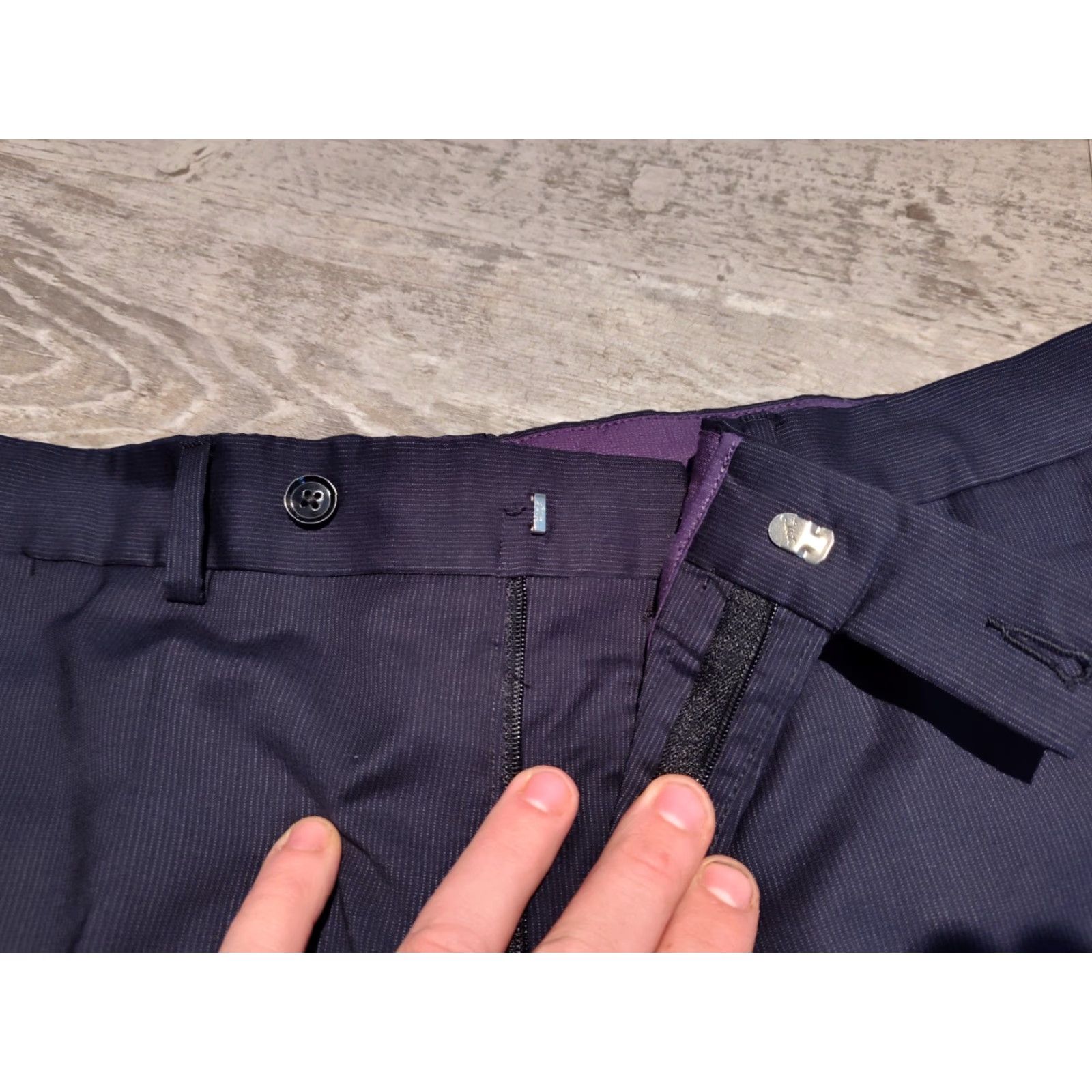 Ted Baker VINTAGE Ted Baker Men's Dress Pants Wool Black Regular Size 35 Straight Leg Business Formal City Size US 35 - 7 Thumbnail