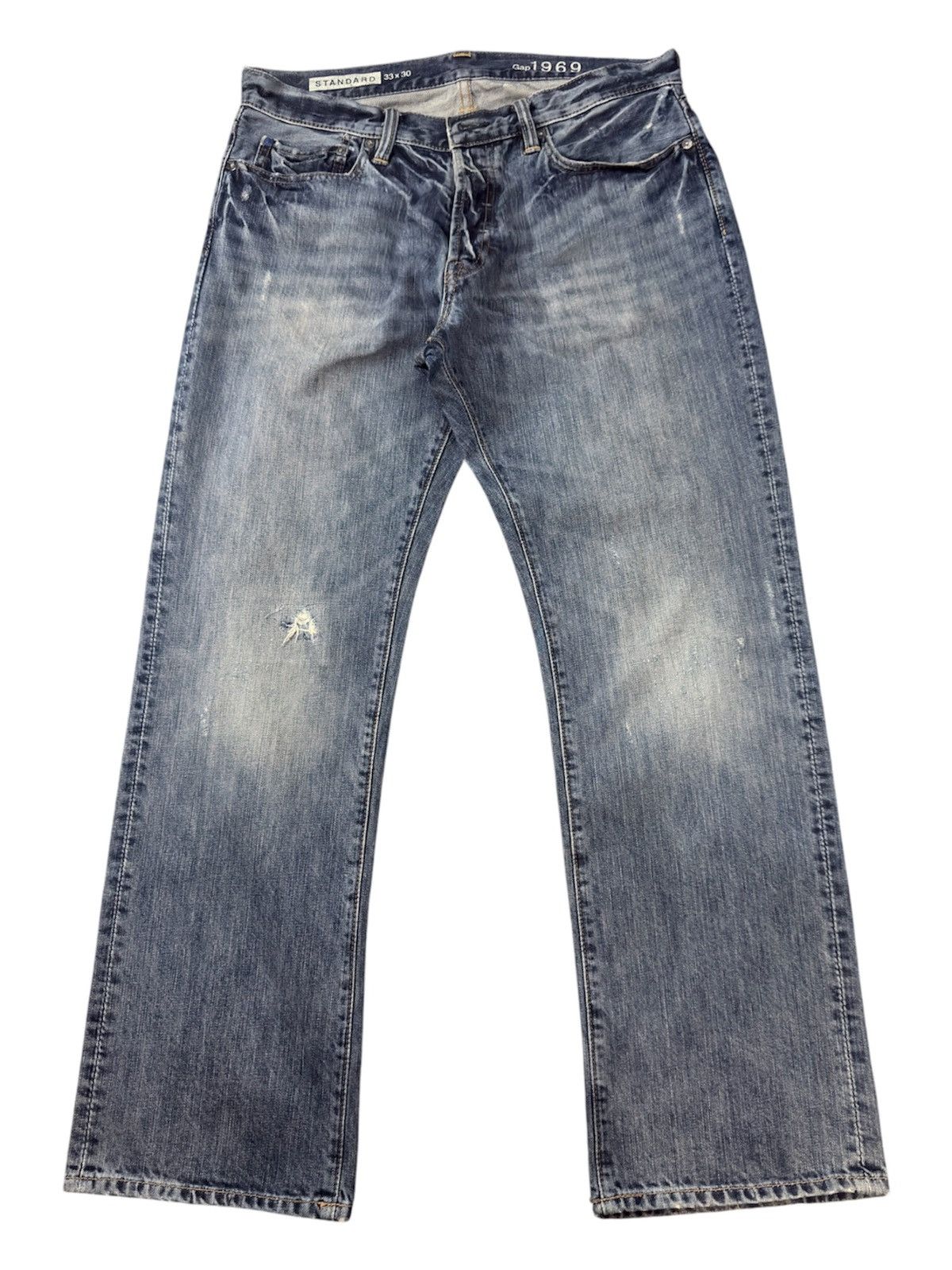 Gap Archives y2k Baggy Gap Faded Denim Jeans Size US 33 - 1 Thumbnail