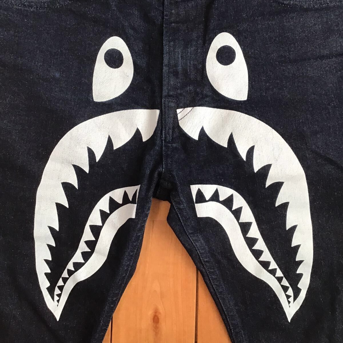 Bape BAPE Shark Denim Pants indigo a bathing ape ★size L Size US 34 / EU 50 - 2 Thumbnail