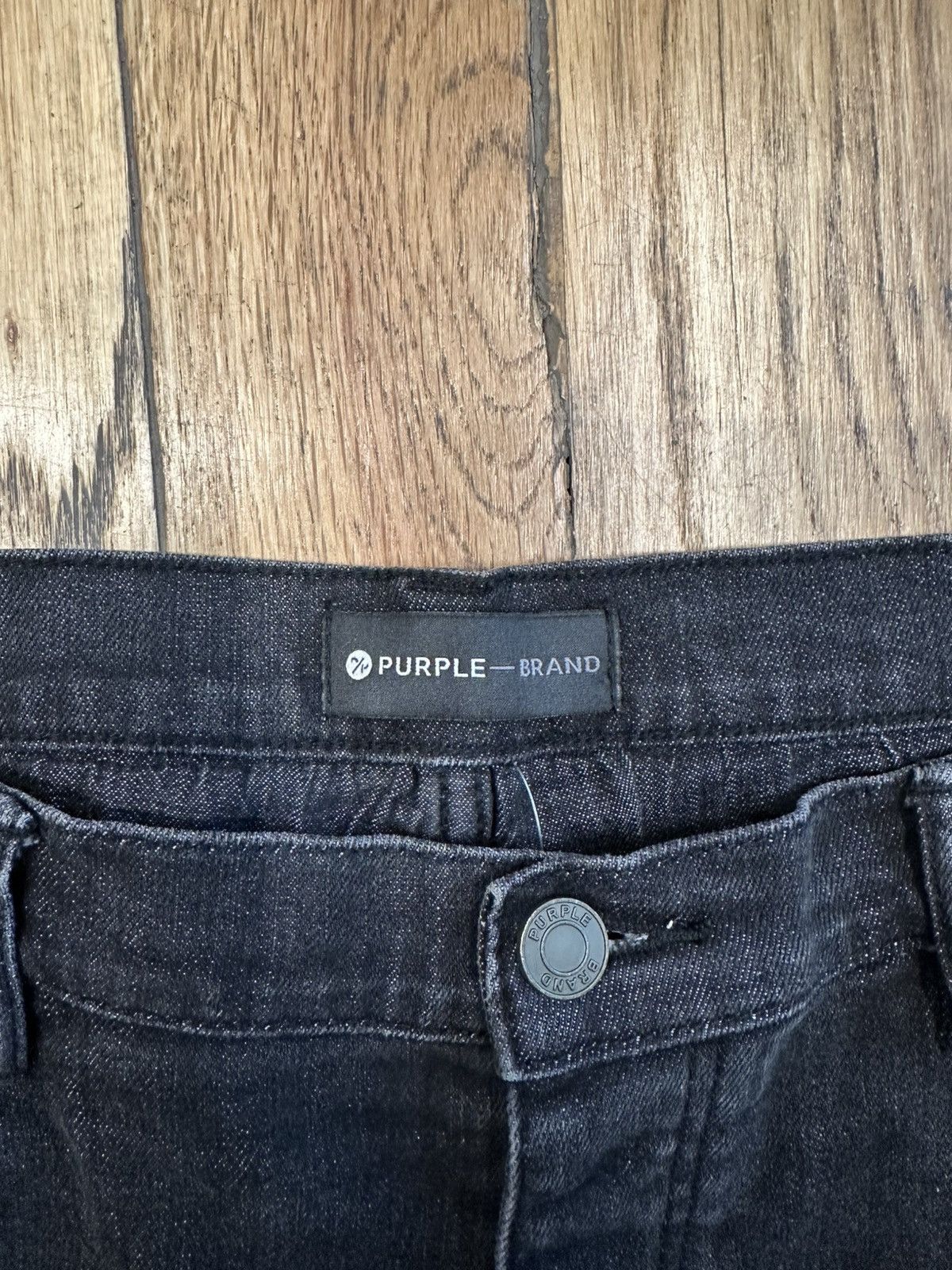 Purple Brand Purple Brand Knee Rip Faded Black Denim Jeans Size 36 Size US 36 / EU 52 - 3 Thumbnail