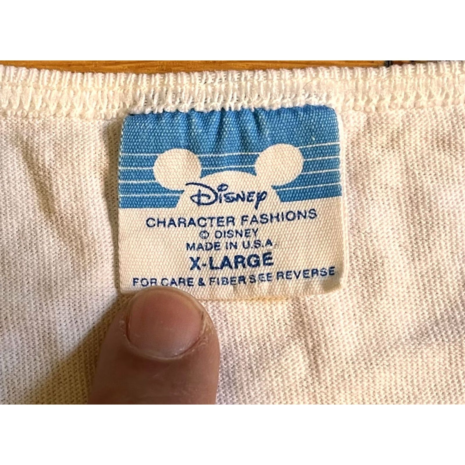Disney VINTAGE Disney Mickey Mouse Tank Top Men XL White 80s USA Shirt Mens XS? Size US XL / EU 56 / 4 - 4 Thumbnail