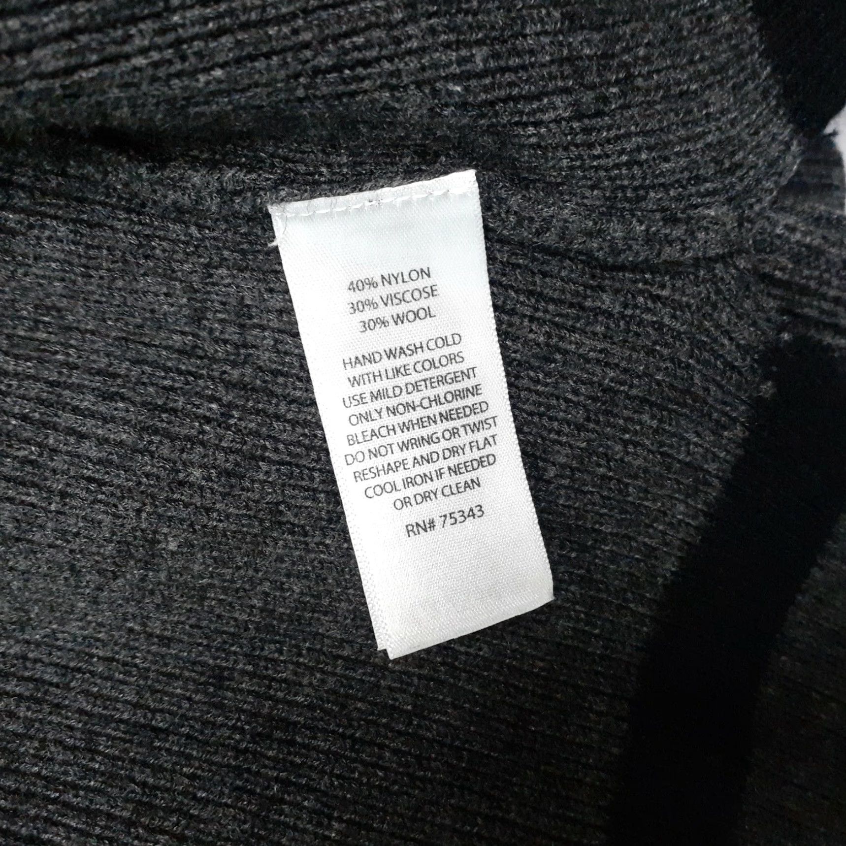 Ellen Tracy Ellen Tracy Wool Blend Cardigan Sweater Open Front Size Medium Dark Gray Women Knit Long Sleeve Casual M Gray Cardigan Womens Size M / US 6-8 / IT 42-44 - 4 Thumbnail